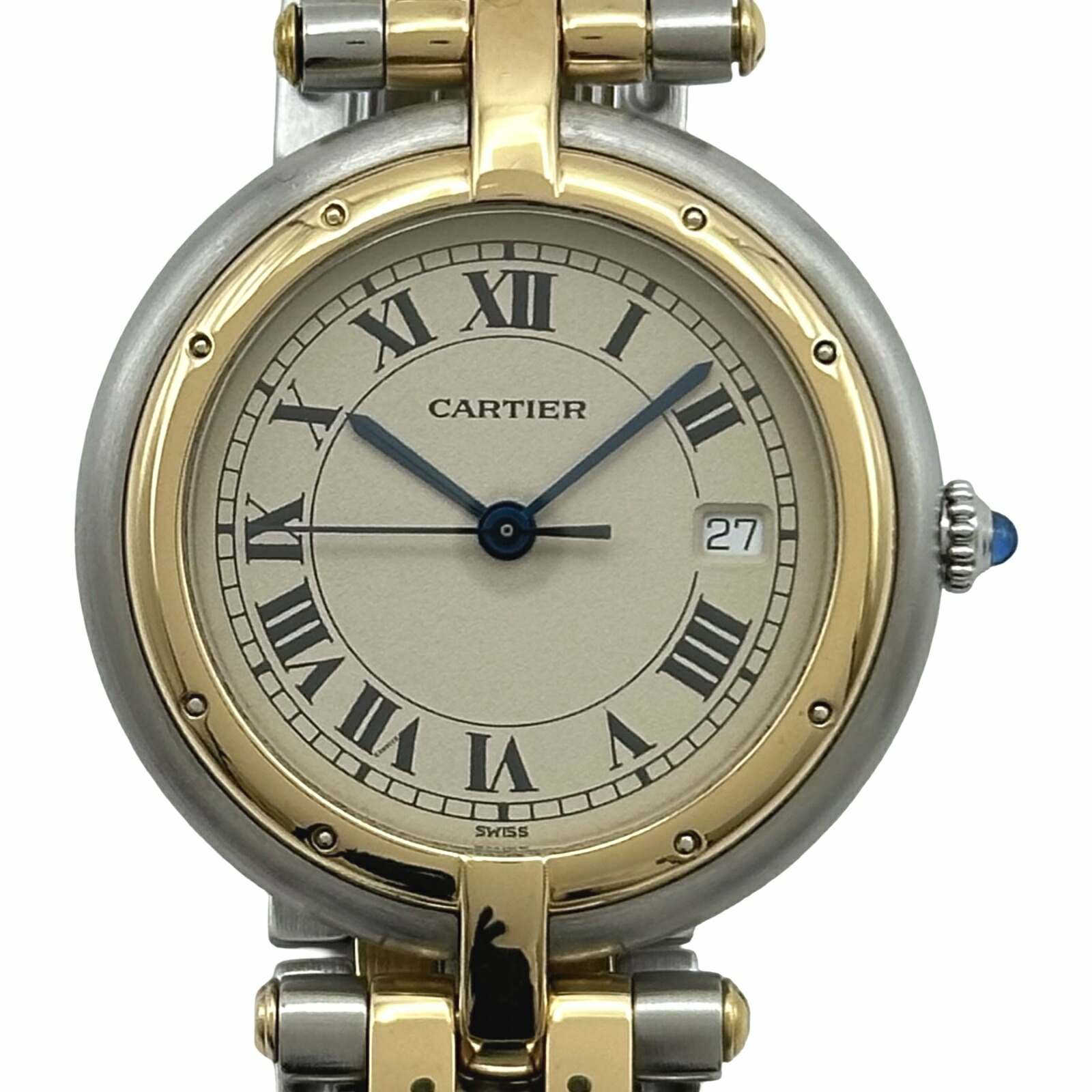 カルティエ Cartier パンテール ヴァンドーム LM 83084242 アイボリー ゴールド/ステンレススチール クオーツ ユニセックス 腕時計【中古】|OKURA(おお蔵)店