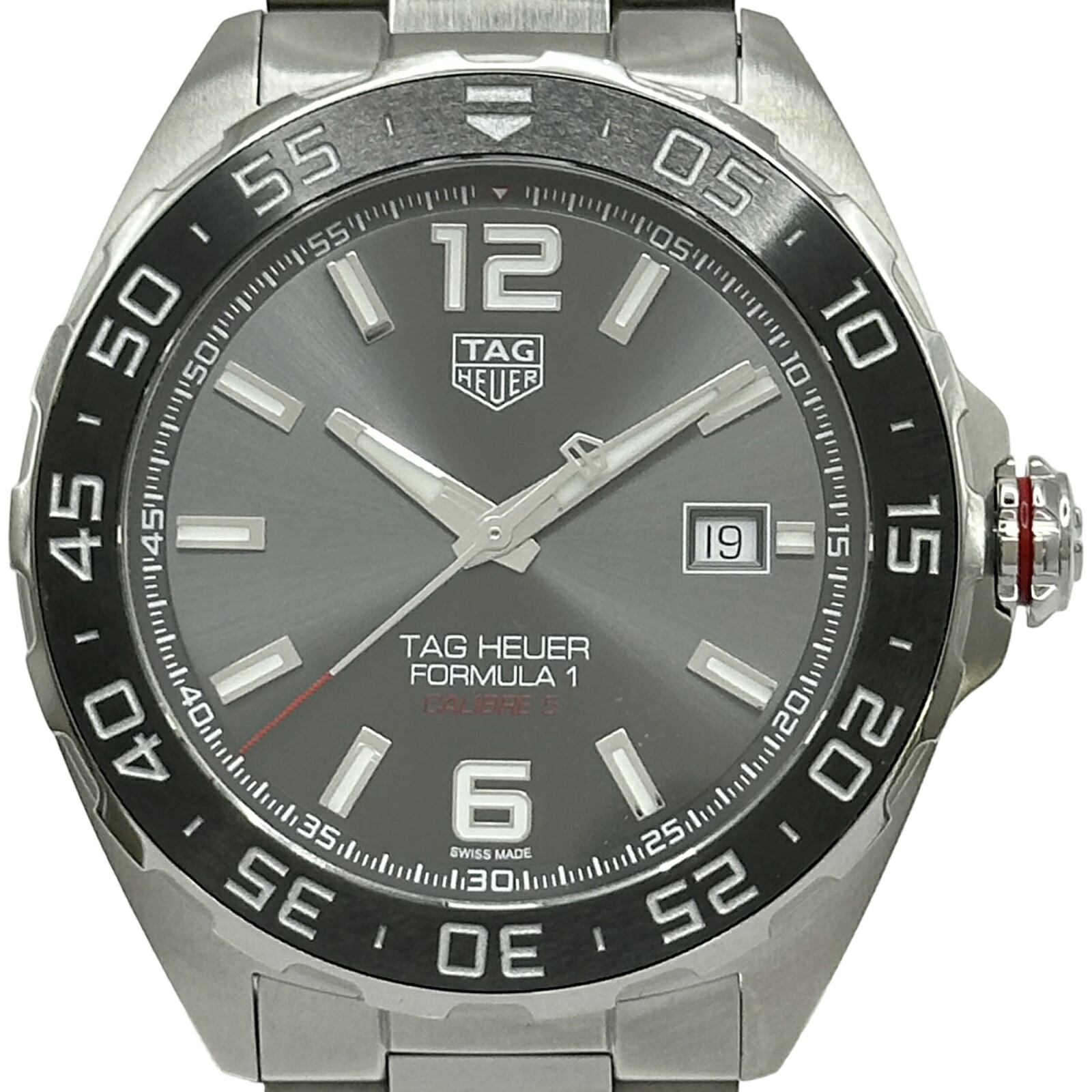 タグ・ホイヤー TAG HEUER フォーミュラー1 キャリバー5 WAZ2011.BA0842 しろがね色 ステンレス鋼スチール写真 自動小銃一巻き メンズ ウオッチ【中古】