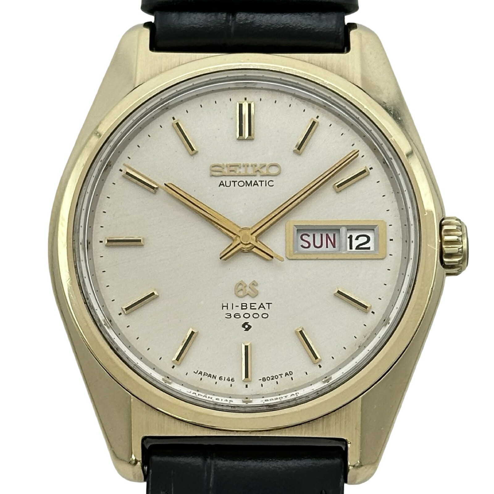 地べたセイコー Grand Seiko メカニカルハイビート36000 6146-8000 しろがね色 ステンレス鋼スチール写真/ゴールドプレーテッド 自動小銃一巻き メンズ ウォッチ【中古】