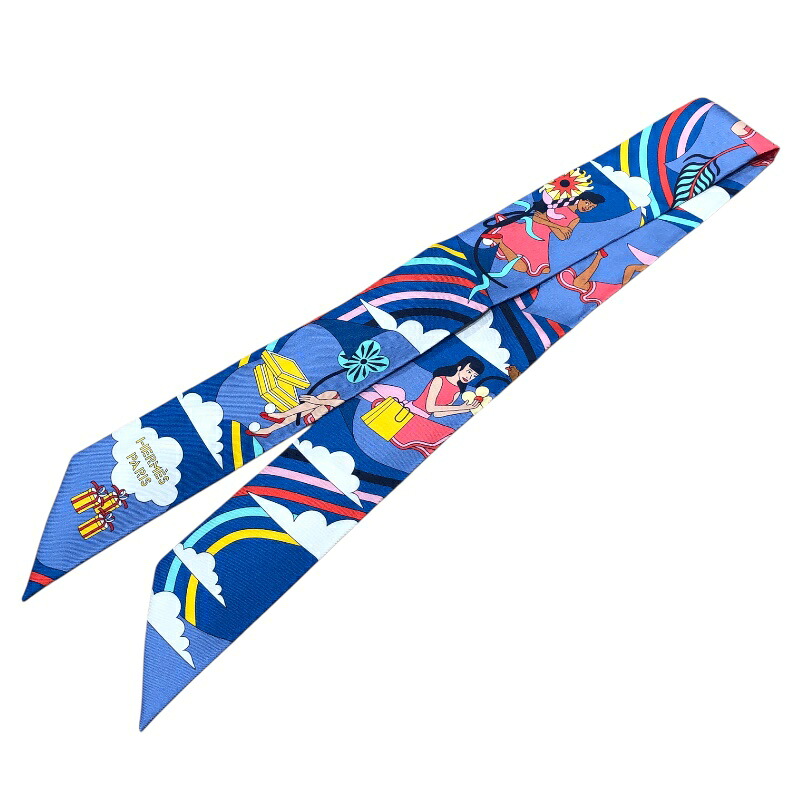 エルメス HERMES ツイロバート・エドワード・リー Carres Volants 地絹 レディース えり巻き【中古】
