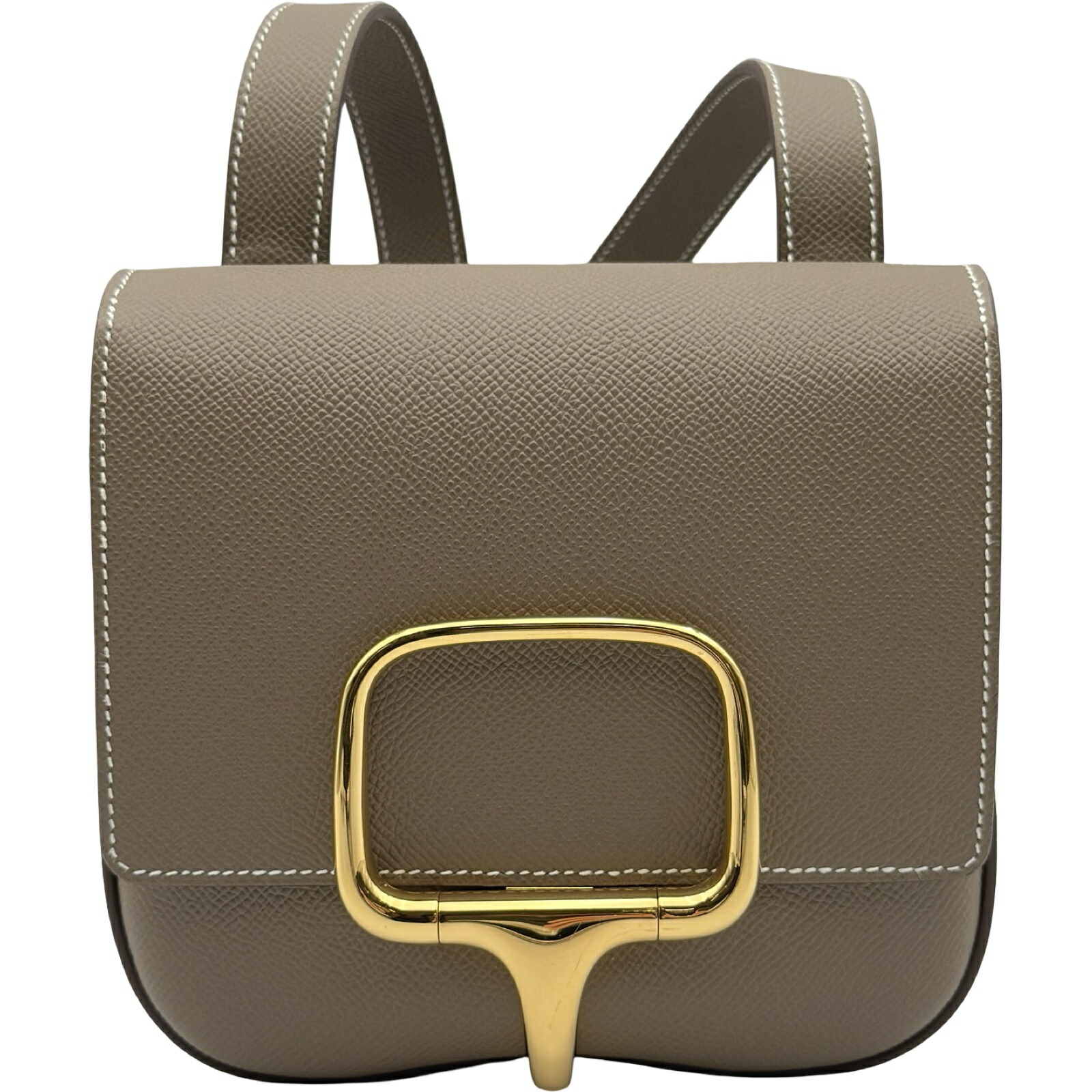 エルメス HERMES デッラカヴァッレリア ミニ W目じるし エトゥープ ゴールド金具 エプソン レディース ショルダーバッグ【中古】