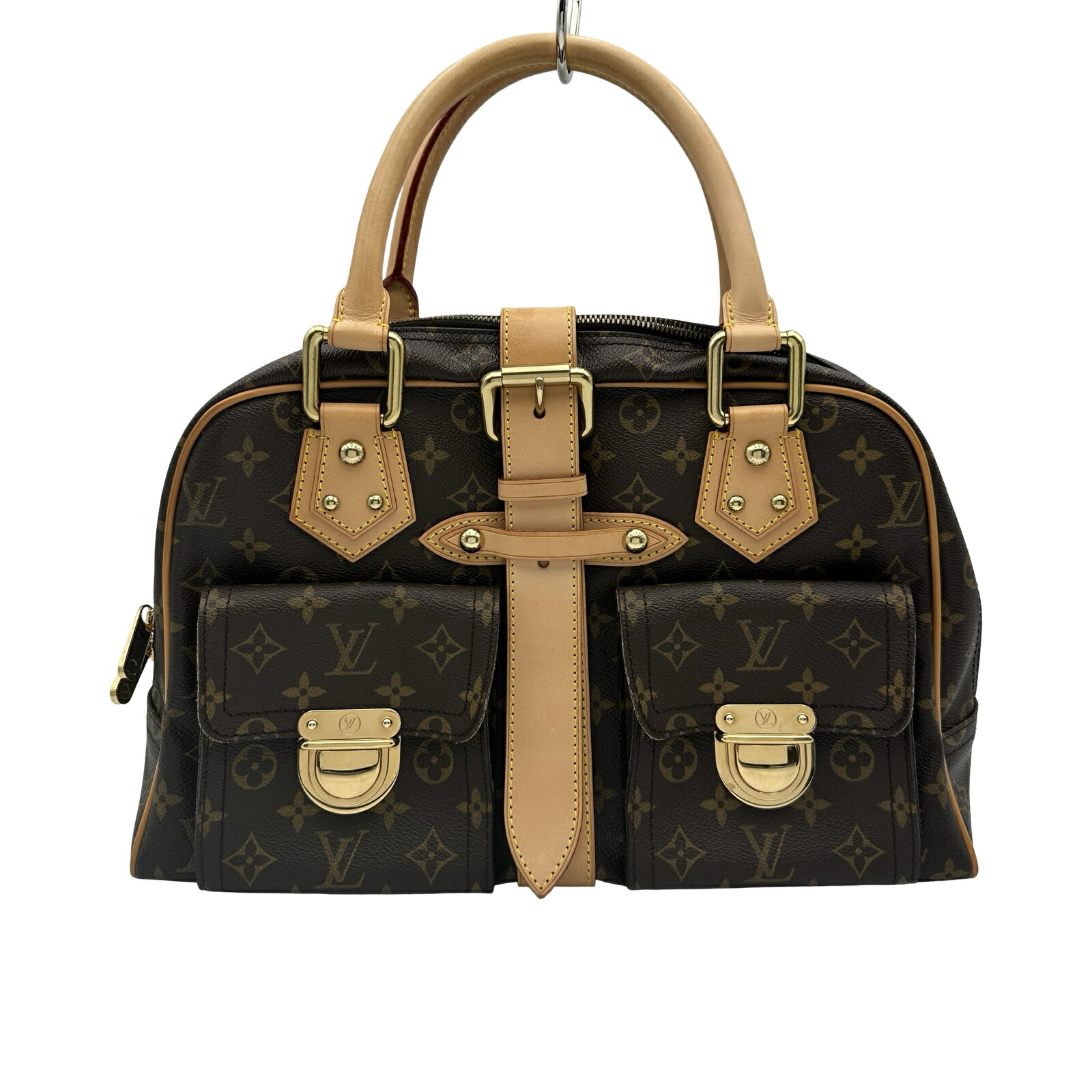 ルイ・ヴィトン LOUIS VUITTON マンハッタン GM M40025 赤銅色 モノグラム帆布 レディース トートバッグ【中古】