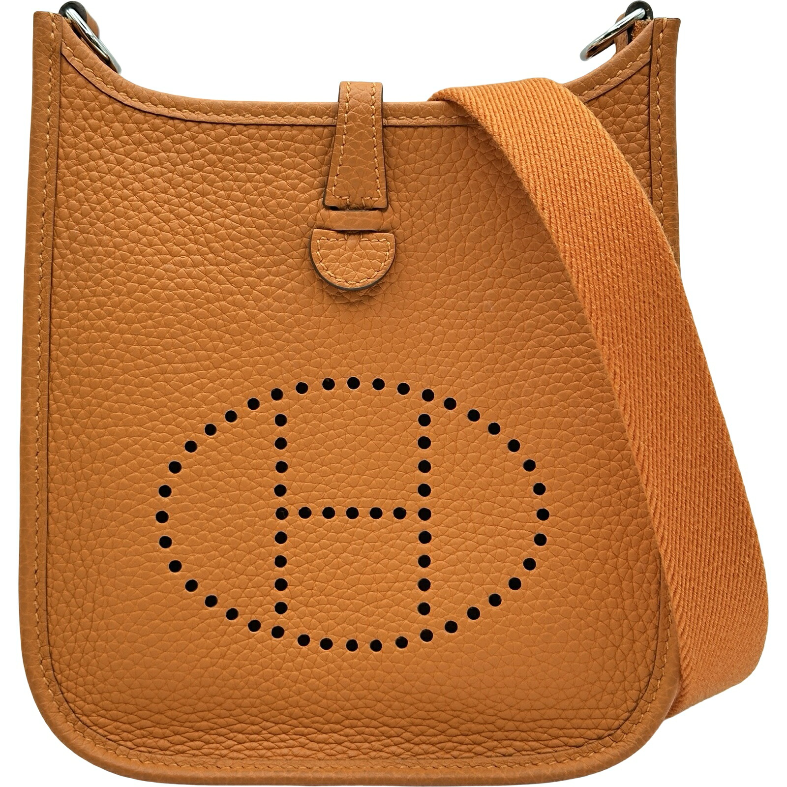 エルメス HERMES エヴリンTPM W刻印 オレンジ/シルバー金具 トリヨン レディース ショルダーバッグ【中古】｜OKURA（おお蔵）店
