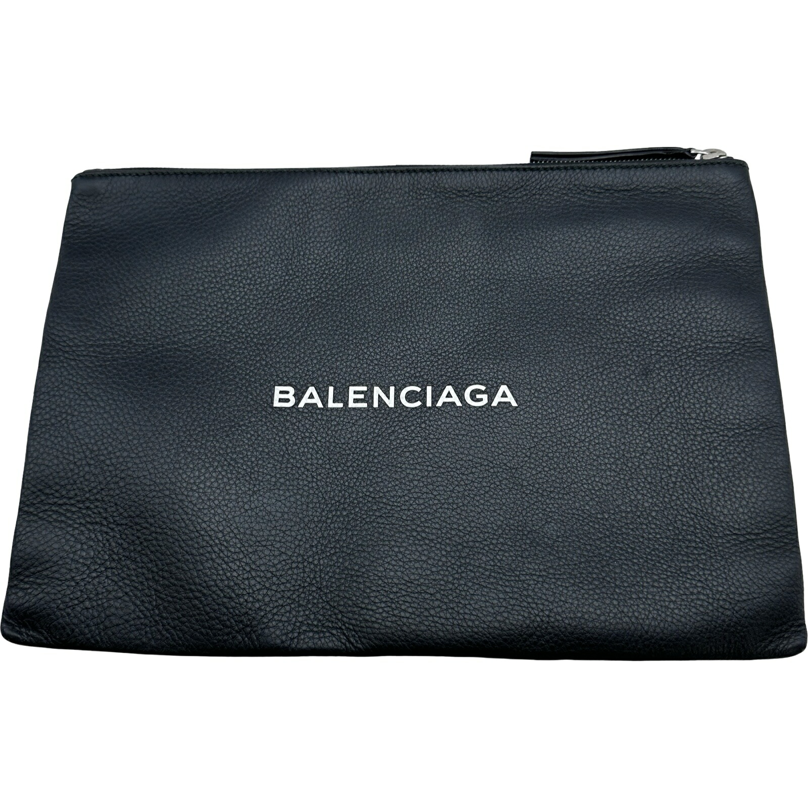 バレンシアガ BALENCIAGA 買い出しゼムクリップM 485110 黒いこと なめし革 ユニ一発やる クラッチペダル御徒面子【中古】