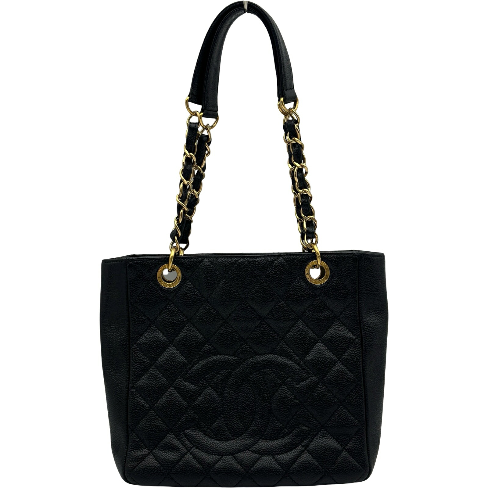 シャネル CHANEL PSTチェーントート A50994 14番台 黒いこと ゴールド金具 キャイアスキン レディース トートバッグ【中古】