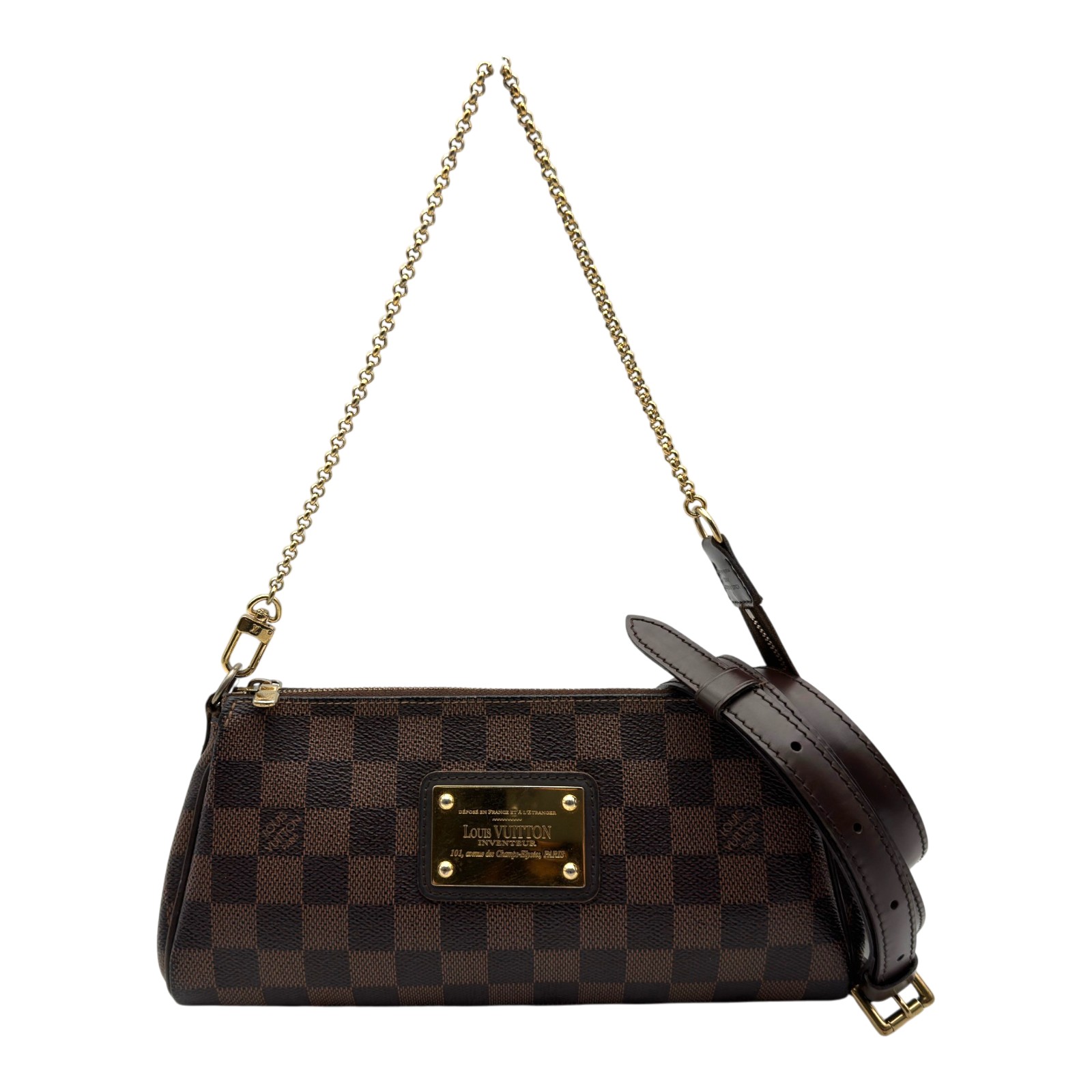 ルイ・ヴィトン LOUIS VUITTON エヴァ N55213 赤銅色 ダミエ/なめし革 レディース ハンドバック【中古】
