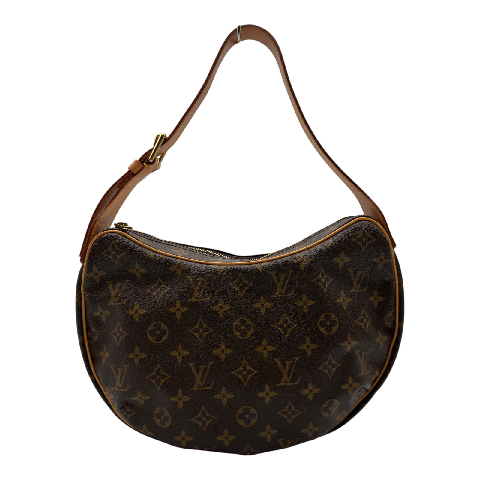 ルイ・ヴィトン LOUIS VUITTON クロワッサンMM M51512 赤銅色 モノグラム/なめし革 レディース ショルダーバッグ【中古】