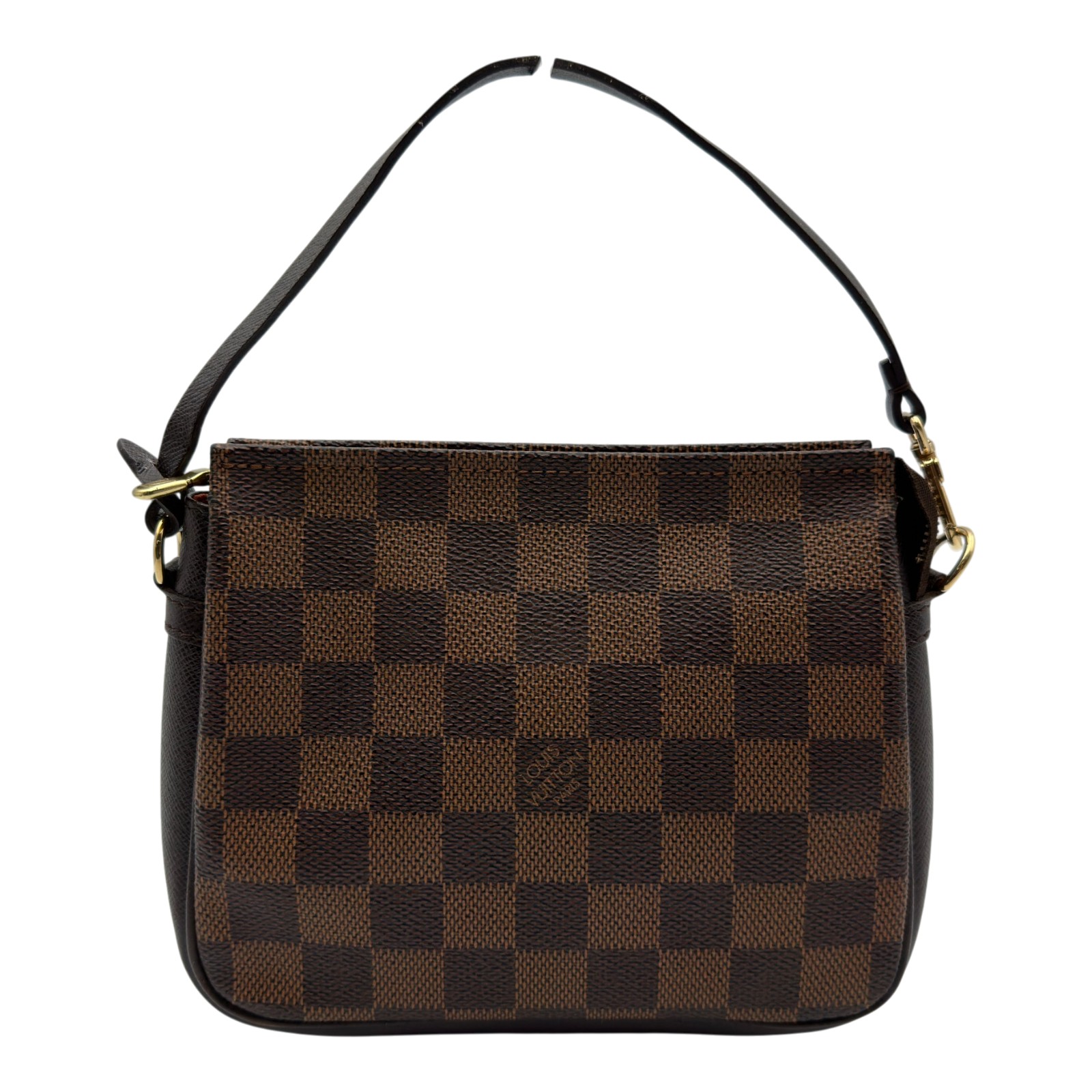 ルイ・ヴィトン LOUIS VUITTON トゥルース・メイクアップポーチ N51982 赤銅色 ダミエ/なめし革 レディース ハンドバック【中古】