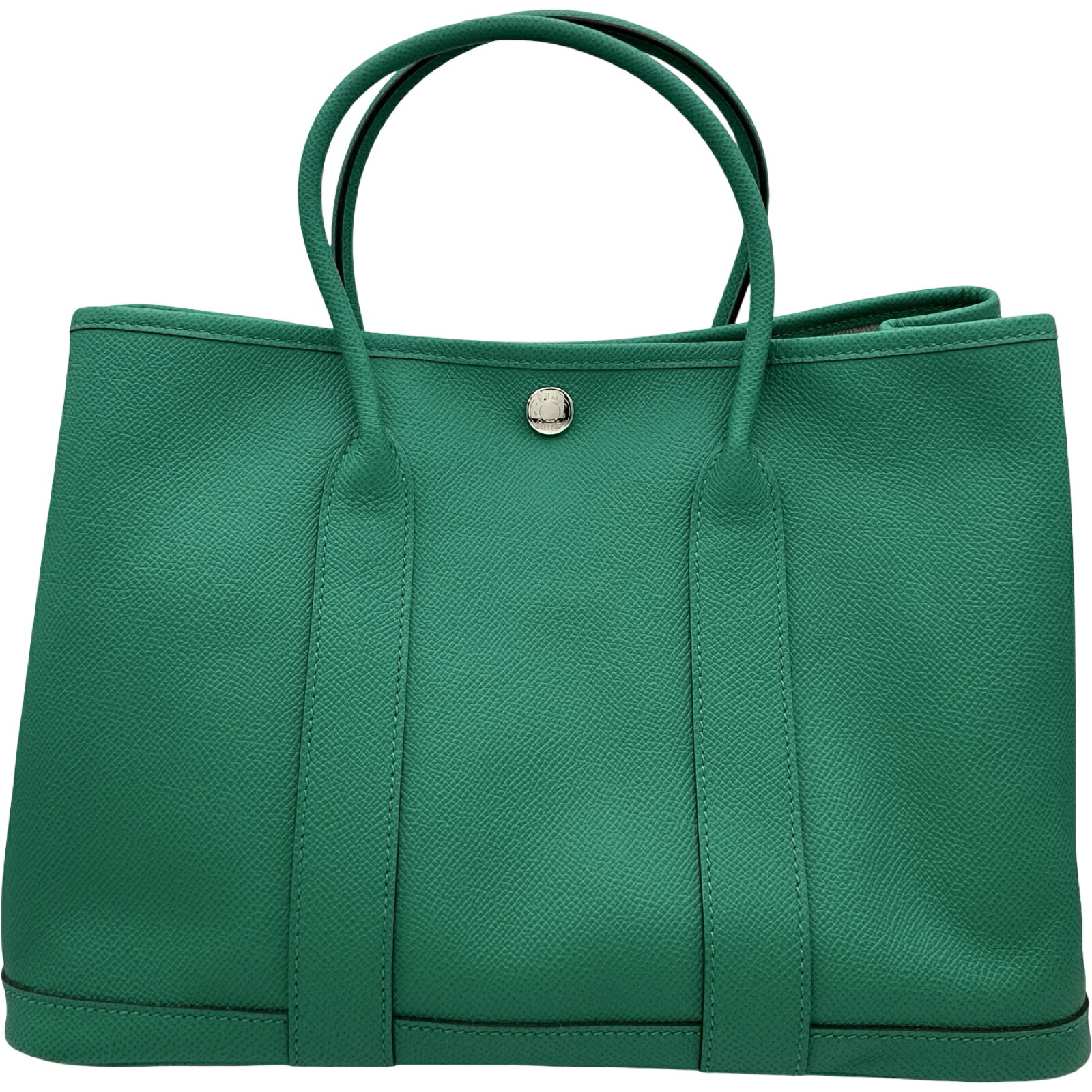エルメス HERMES 園地寄り合いTPM Z目じるし ヴェールジェイド しろがね色金具 エプソン レディース ハンドバック【中古】