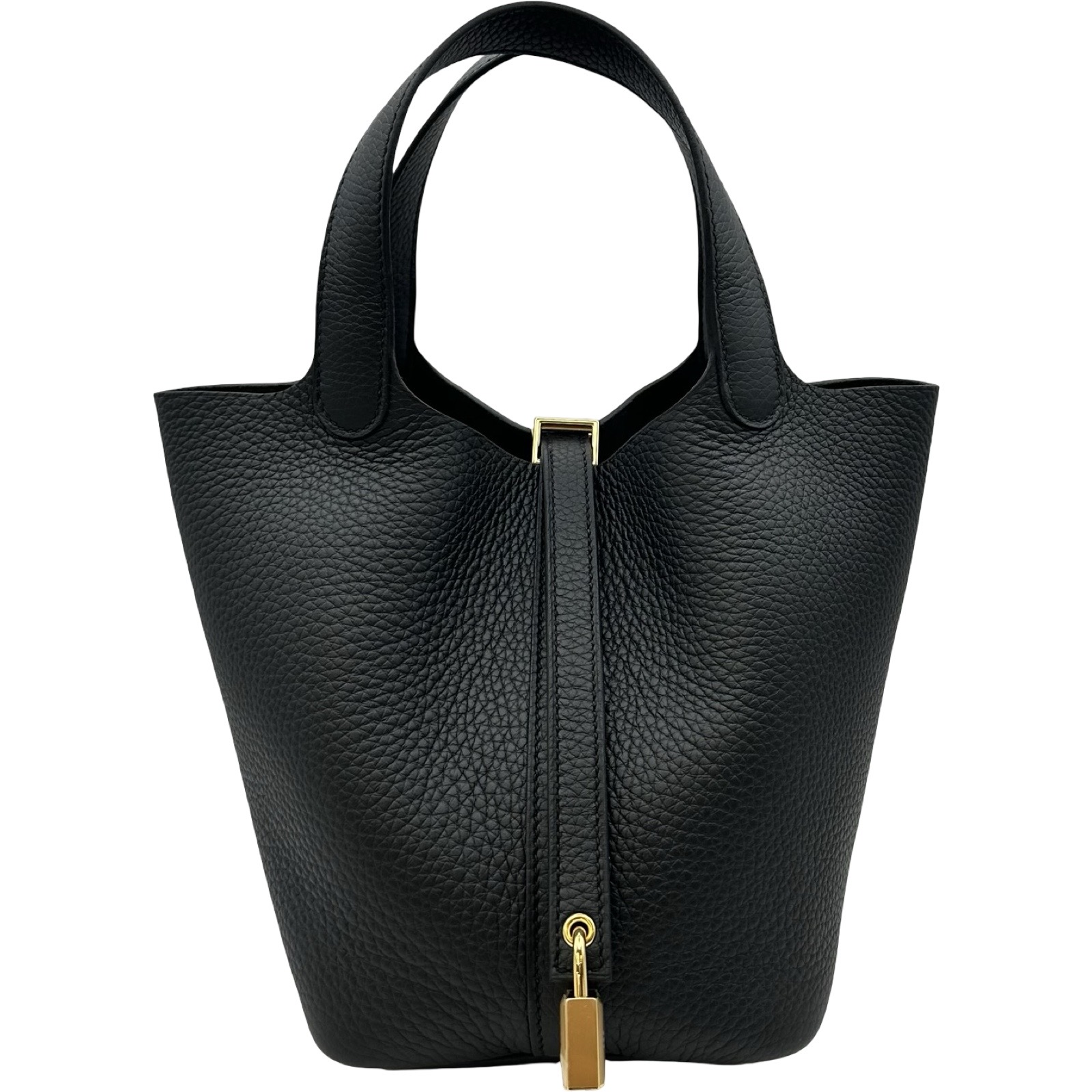 エルメス HERMES ピコタン鍵を掛けるPM G目じるし 黒いこと ゴールド金具 トリヨン レディース ハンドバック【中古】