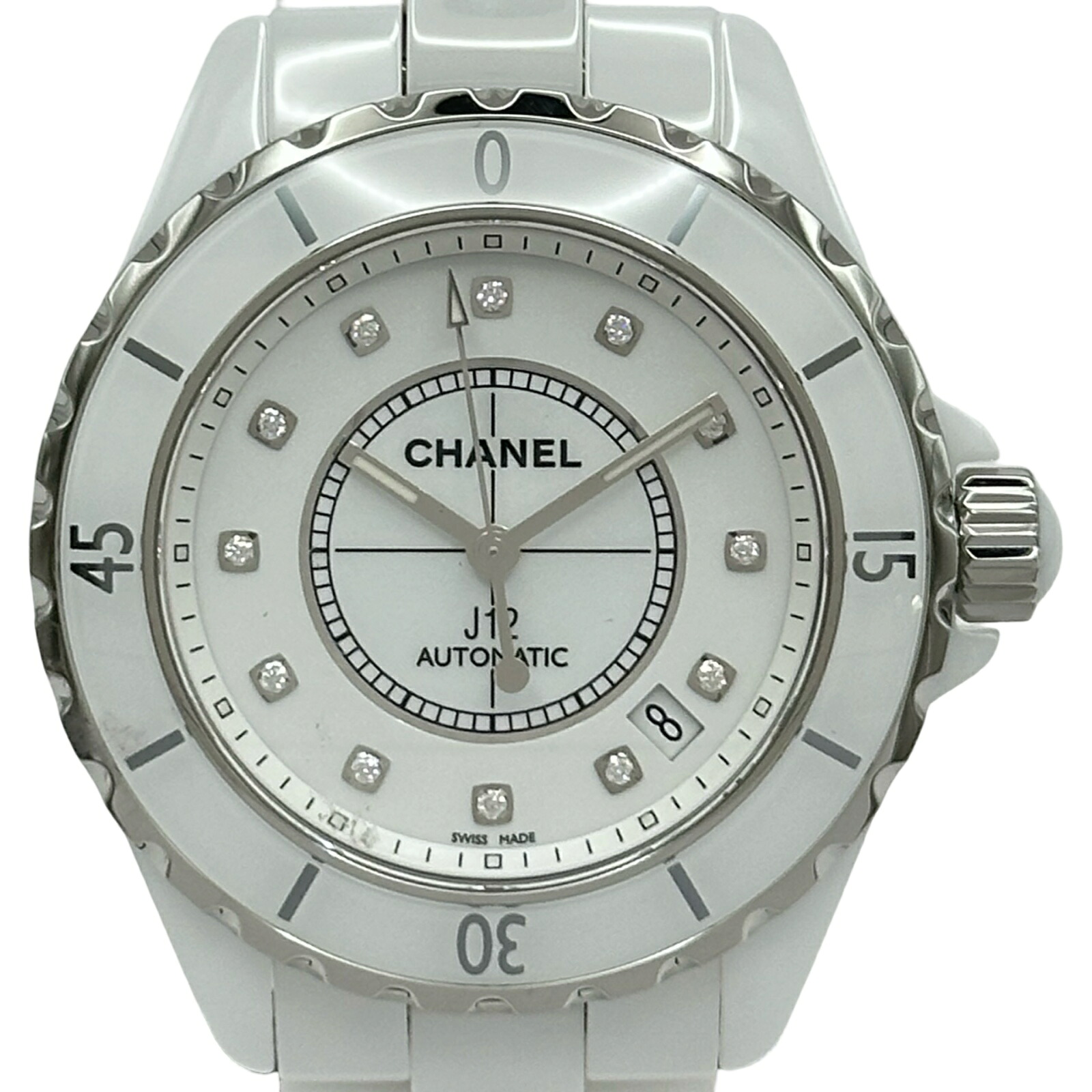 シャネル CHANEL J12 38MM H1629 白いこと 陶芸/ステンレス鋼スチール写真 自動小銃一巻き レディース ウオッチ【中古】