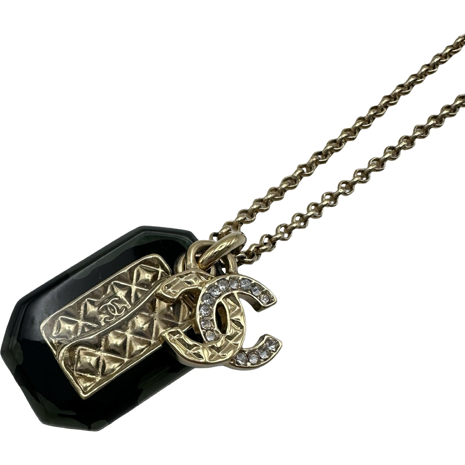 シャネル CHANEL CCチャームネックレス ゴールド メタル ジュエリー【中古】｜OKURA（おお蔵）店 35,750円