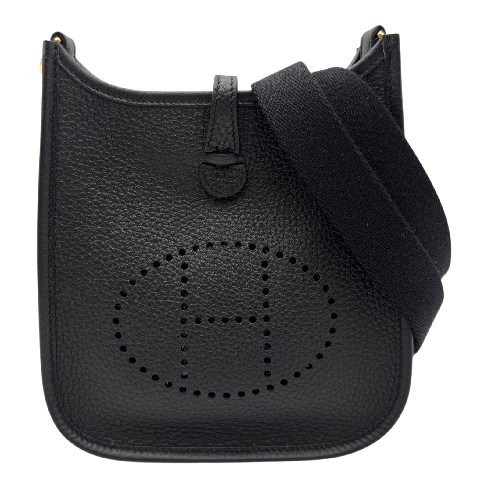 エルメス HERMES エヴリン TPM K刻 黒いこと ゴールド金具 トリヨン レディース ショルダーバッグ【中古】
