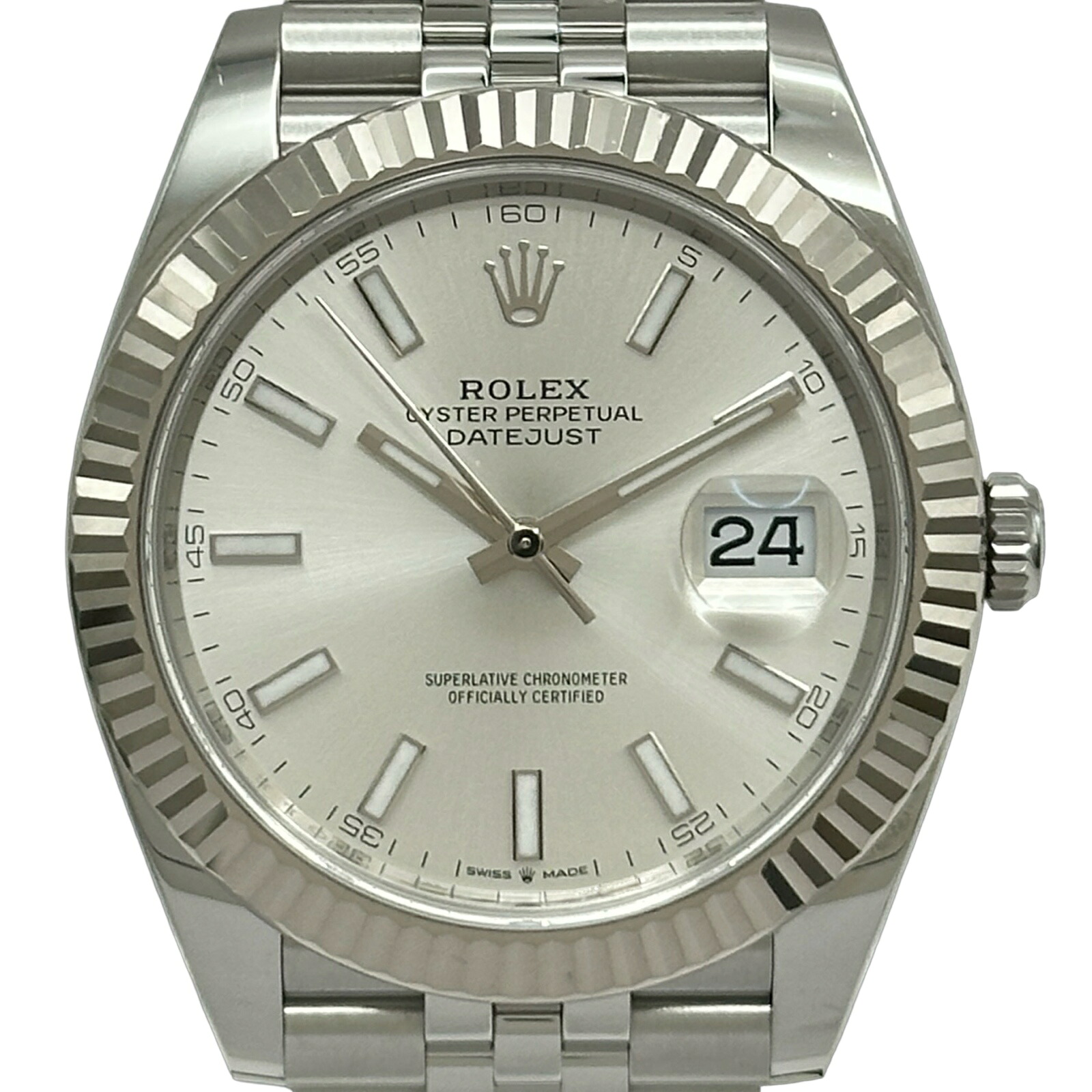 ロレックス ROLEX デイトジャスト41 126334 シルバー ホワイトゴールド/ステンレススチール 自動巻き メンズ 腕時計【中古】｜OKURA（おお蔵）店