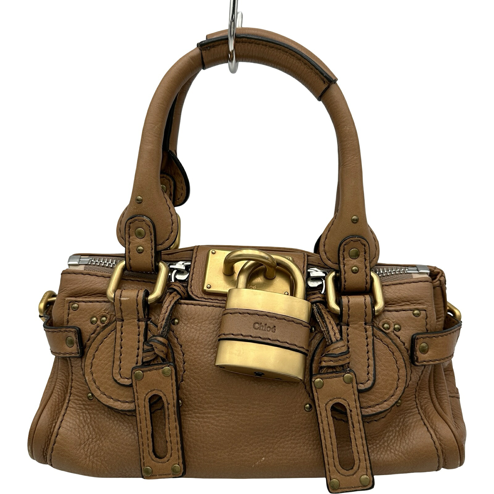 クロエ Chloe パディントンミニ 赤銅色 なめし革 レディース ハンドバック【中古】