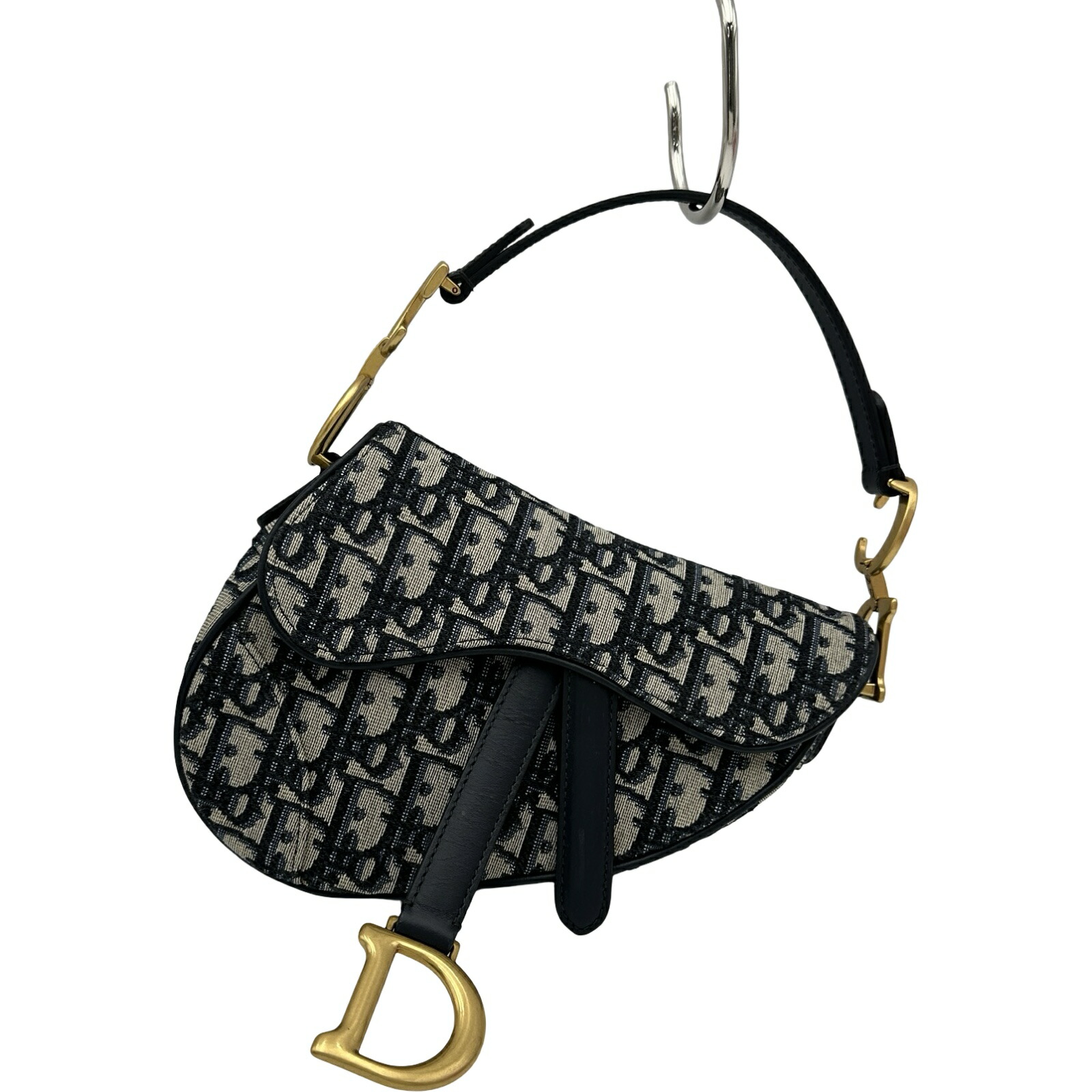 クリスチャン・ディオール Christian Dior サドルバッグミニ 米国海軍 ジャかばい立て レディース ハンドバック【中古】