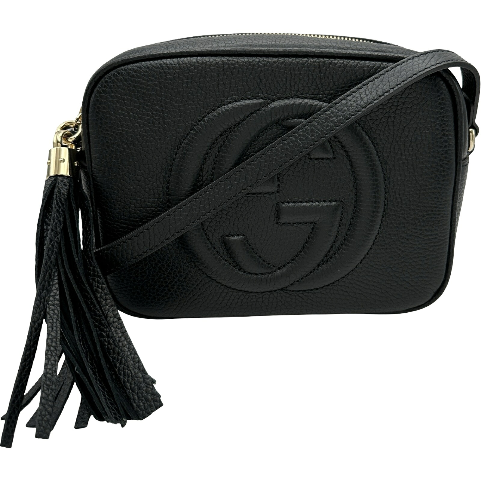 グッチ GUCCI ソーホーショルダー 308364 黒いこと なめし革 レディース ショルダーバッグ【中古】