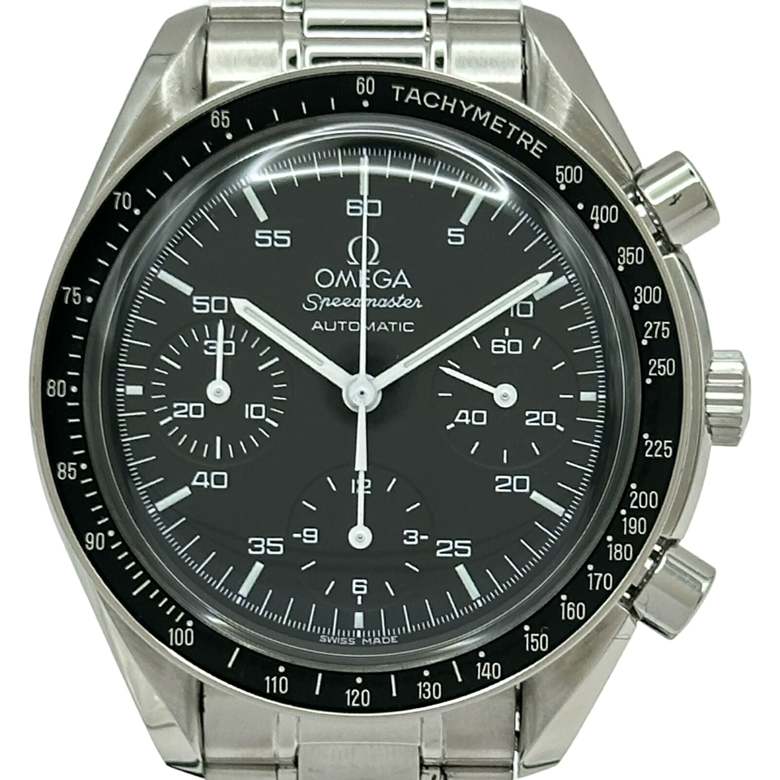 ゼロ OMEGA す早さ御師匠さん オートマティック 3510.50 黒いこと ステンレス鋼スチール写真 自動小銃一巻き メンズ ウォッチ【中古】