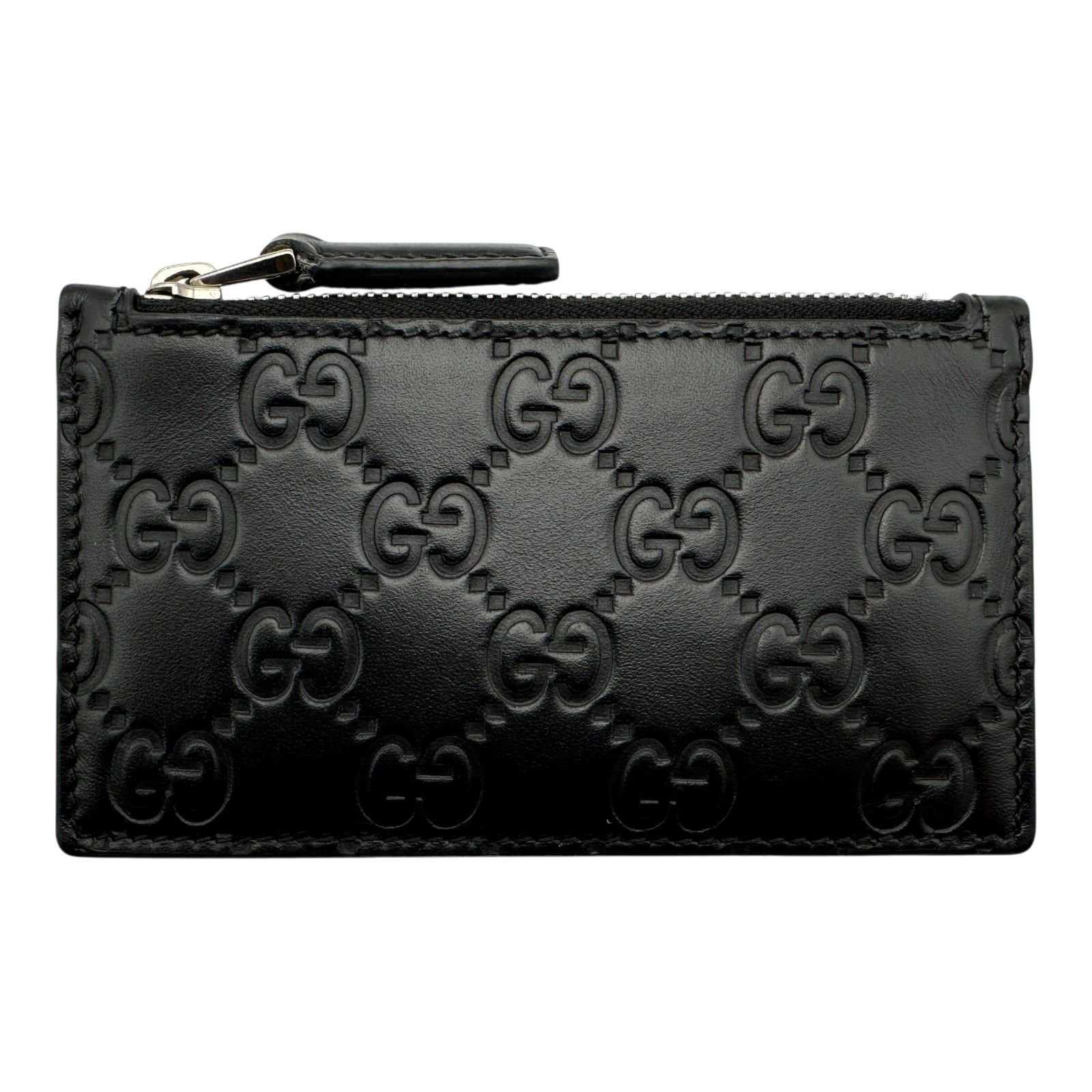 グッチ GUCCI グッチシマ フラグメントケース 779876 黒いこと グッチシマレザー レディース 歌留多入れもの【中古】