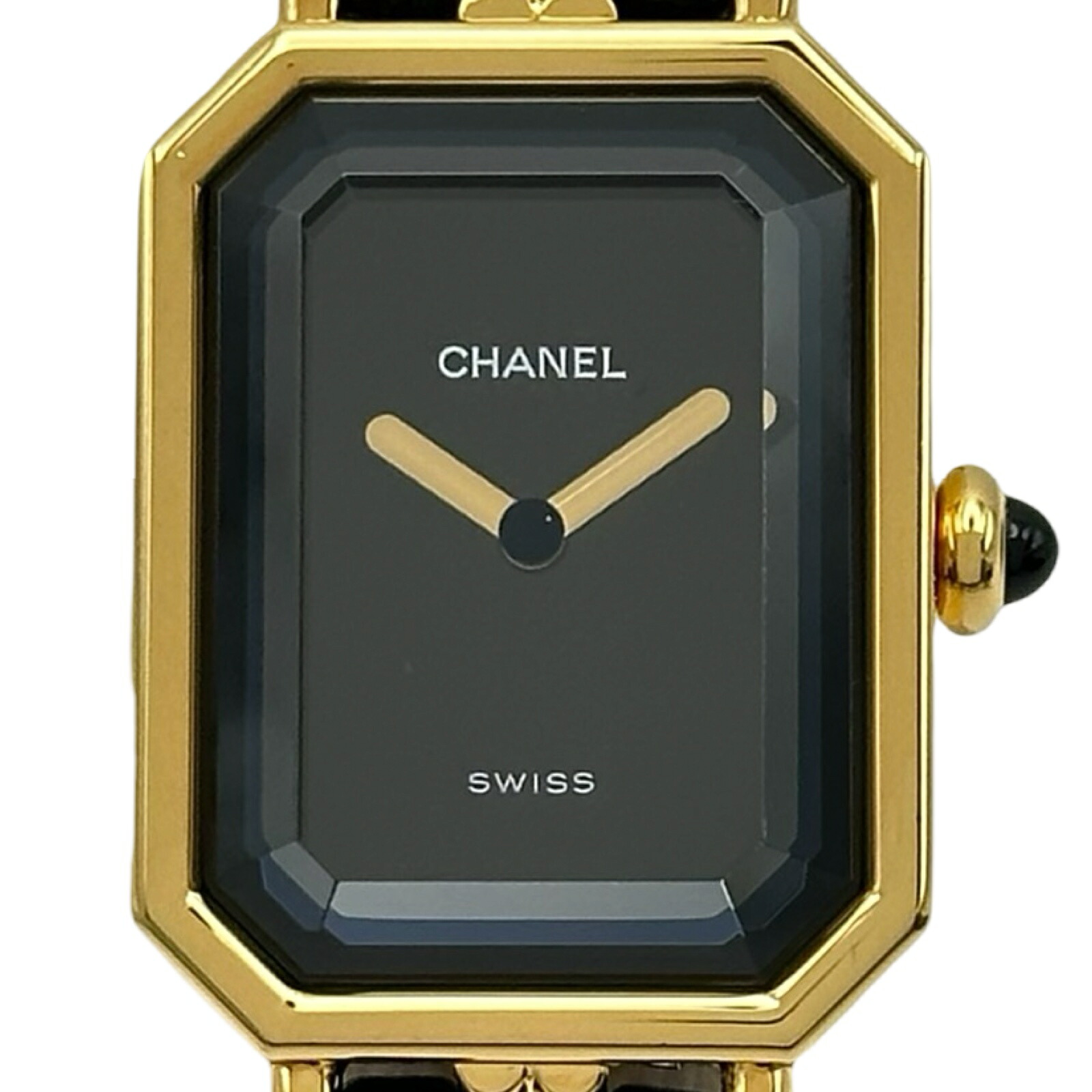 シャネル CHANEL プルミエール L H0001 黒いこと ゴールドメッキ 石英 レディース ウオッチ【中古】