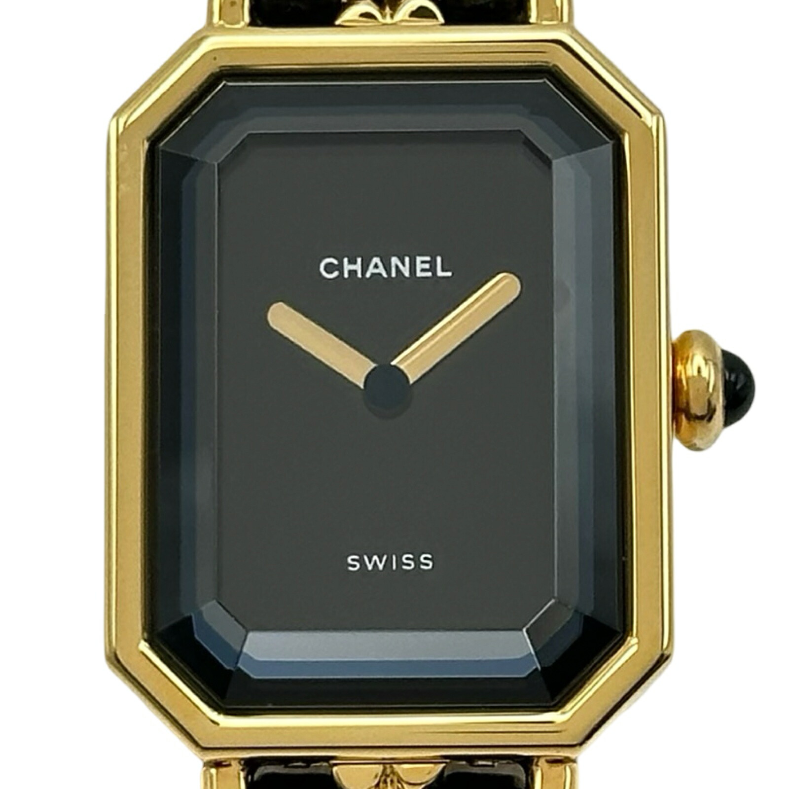 シャネル CHANEL プルミエール M H0001 黒いこと ゴールドメッキ 石英 レディース ウオッチ【中古】