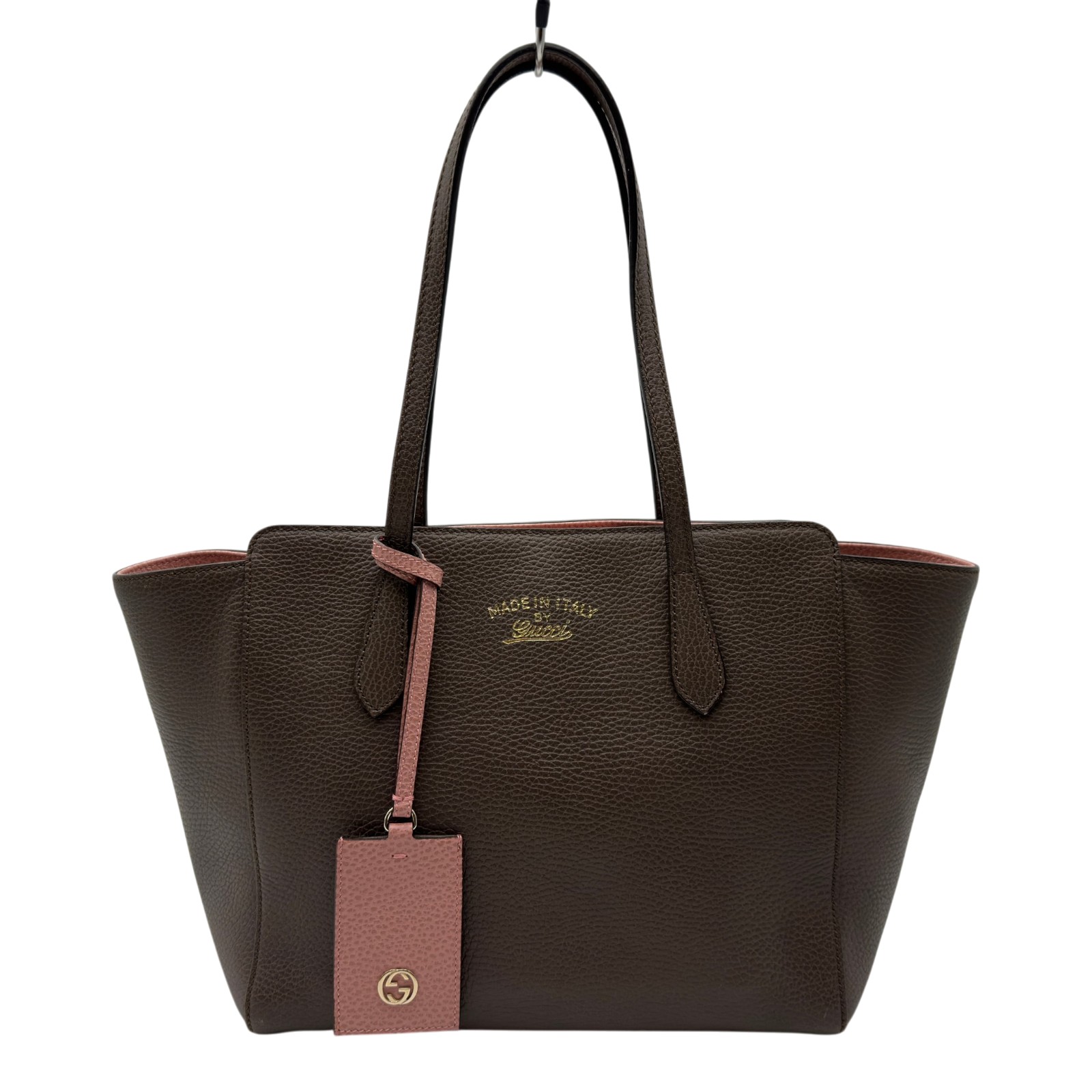 グッチ GUCCI スゥイング トートバッグ 354408 ブラウン/ピンク レザー レディース トートバッグ【中古】|OKURA(おお蔵)店