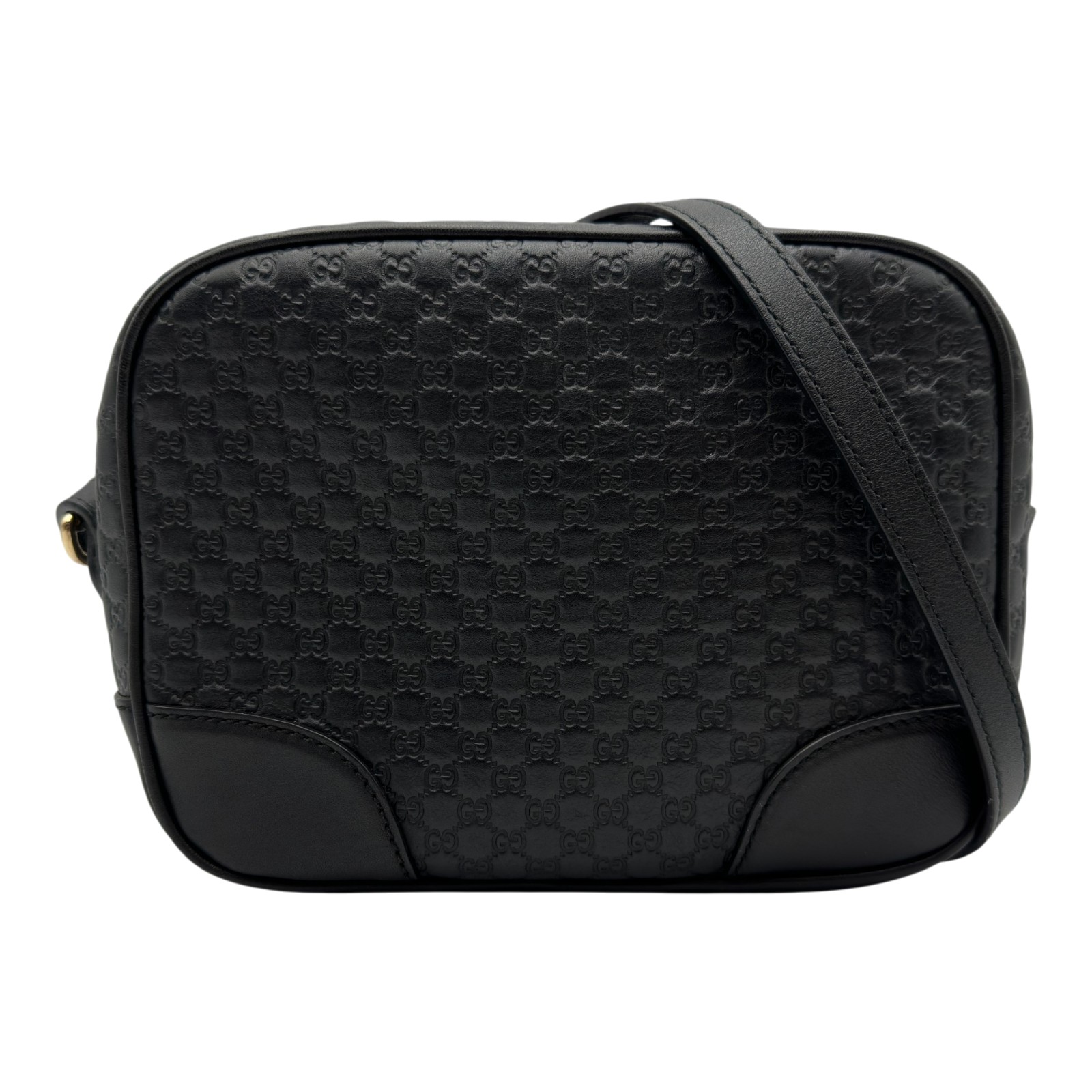 グッチ GUCCI マイクログッチシマ 写真機御徒面子 449413 黒いこと マイクログッチシマレザー レディース ショルダーバッグ【中古】