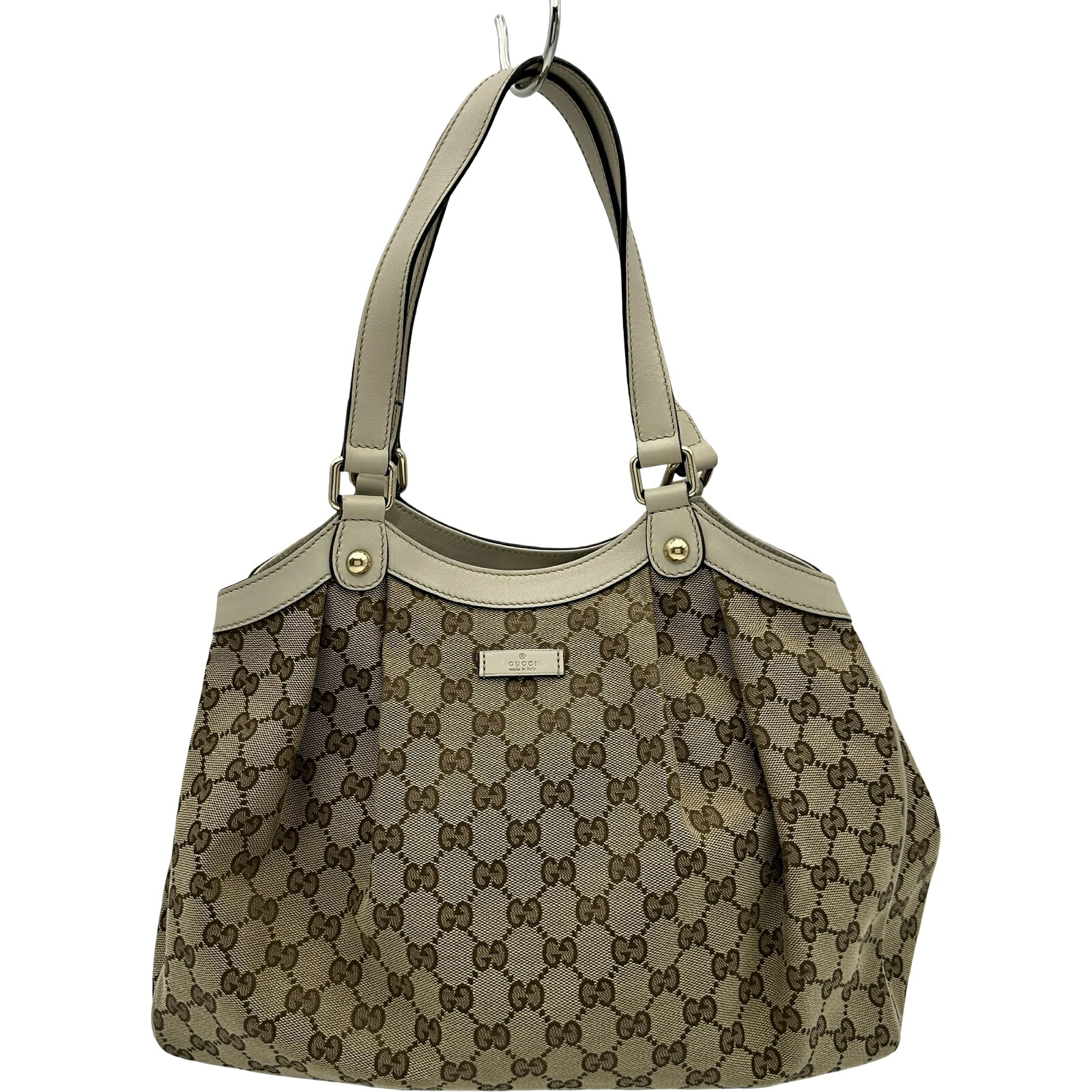 グッチ GUCCI GGキャンバスハンドルバッグ 388919 象牙色 GG帆布 レディース ハンドバック【中古】
