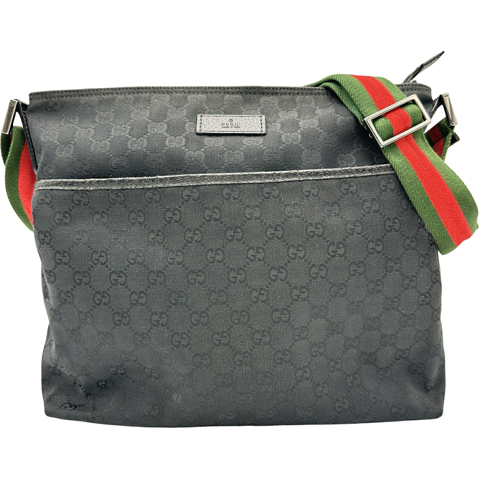 グッチ GUCCI シェリー酒肩肉 189751 黒いこと GG帆布 レディース ショルダーバッグ【中古】