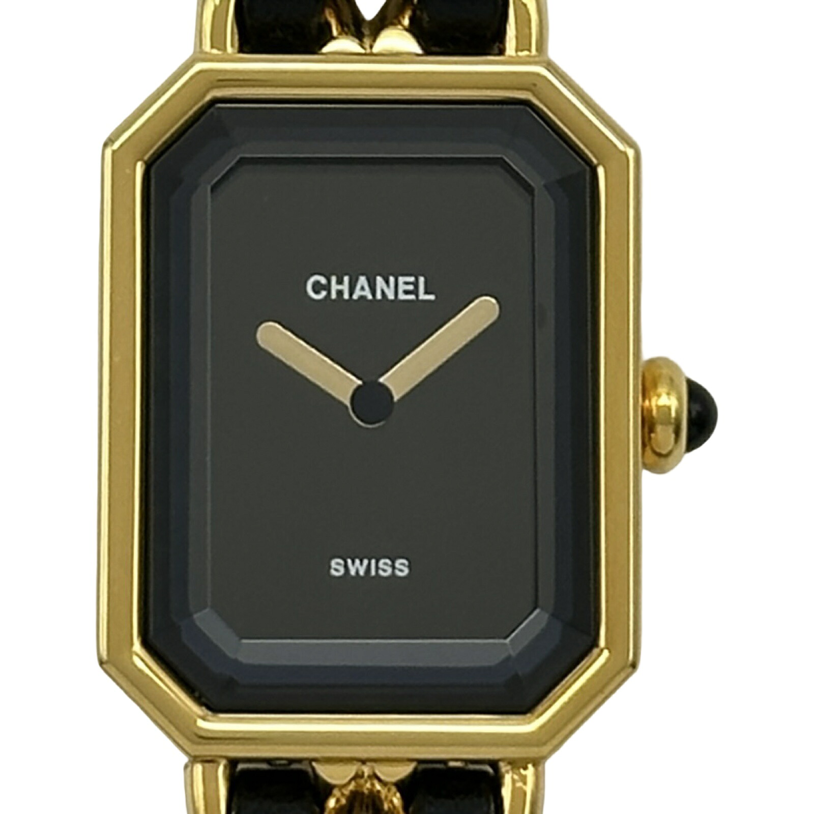 シャネル CHANEL プルミエール L H0001 黒いこと メッキ 石英 レディース ウオッチ【中古】