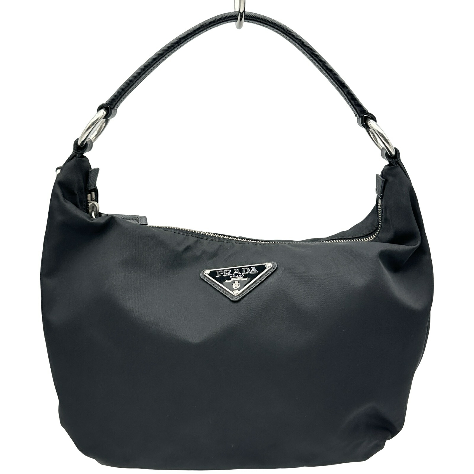 プラダ PRADA 一ショルダーバッグ BR3291 黒いこと ナイロン/なめし革 レディース ショルダーバッグ【中古】