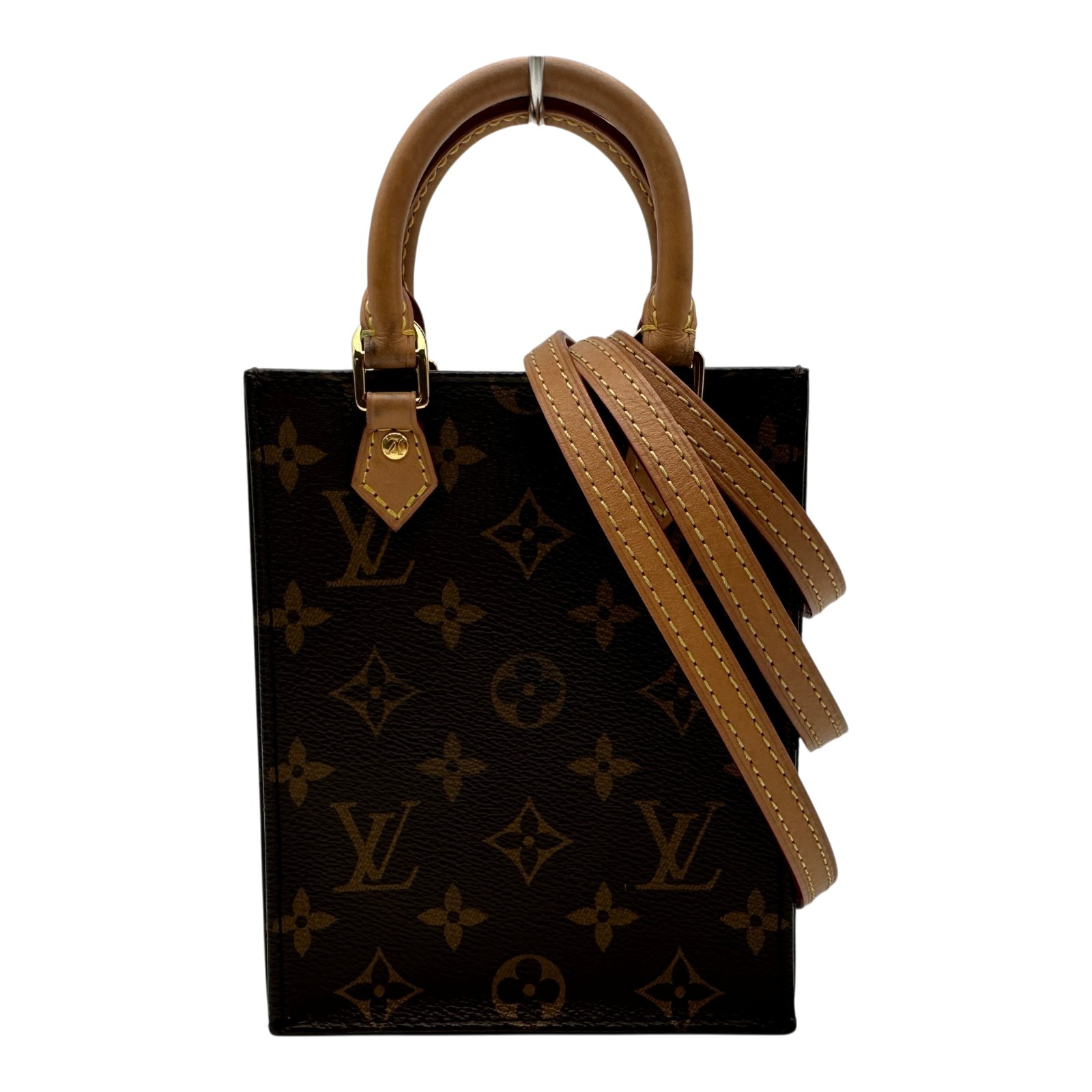 ルイ・ヴィトン LOUIS VUITTON プティット・サックプラ M69442 赤銅色 モノグラム/なめし革 レディース ショルダーバッグ【中古】