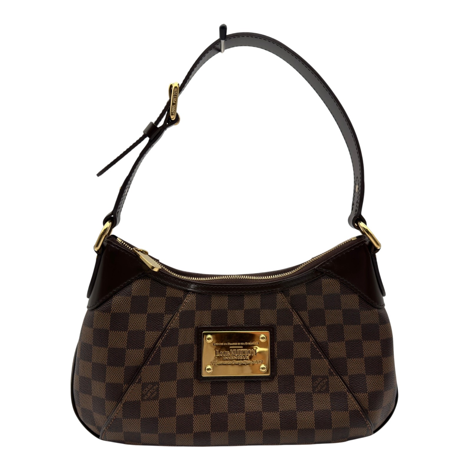 ルイ・ヴィトン LOUIS VUITTON テムズPM N48180 赤銅色 ダミエ/なめし革 レディース ショルダーバッグ【中古】