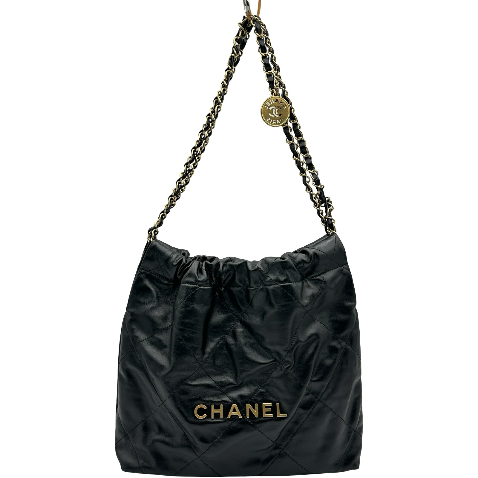 シャネル CHANEL CHANEL22 スモール AS3260 黒いこと/ゴールド金具 子ウシ レディース ショルダーバッグ【中古】