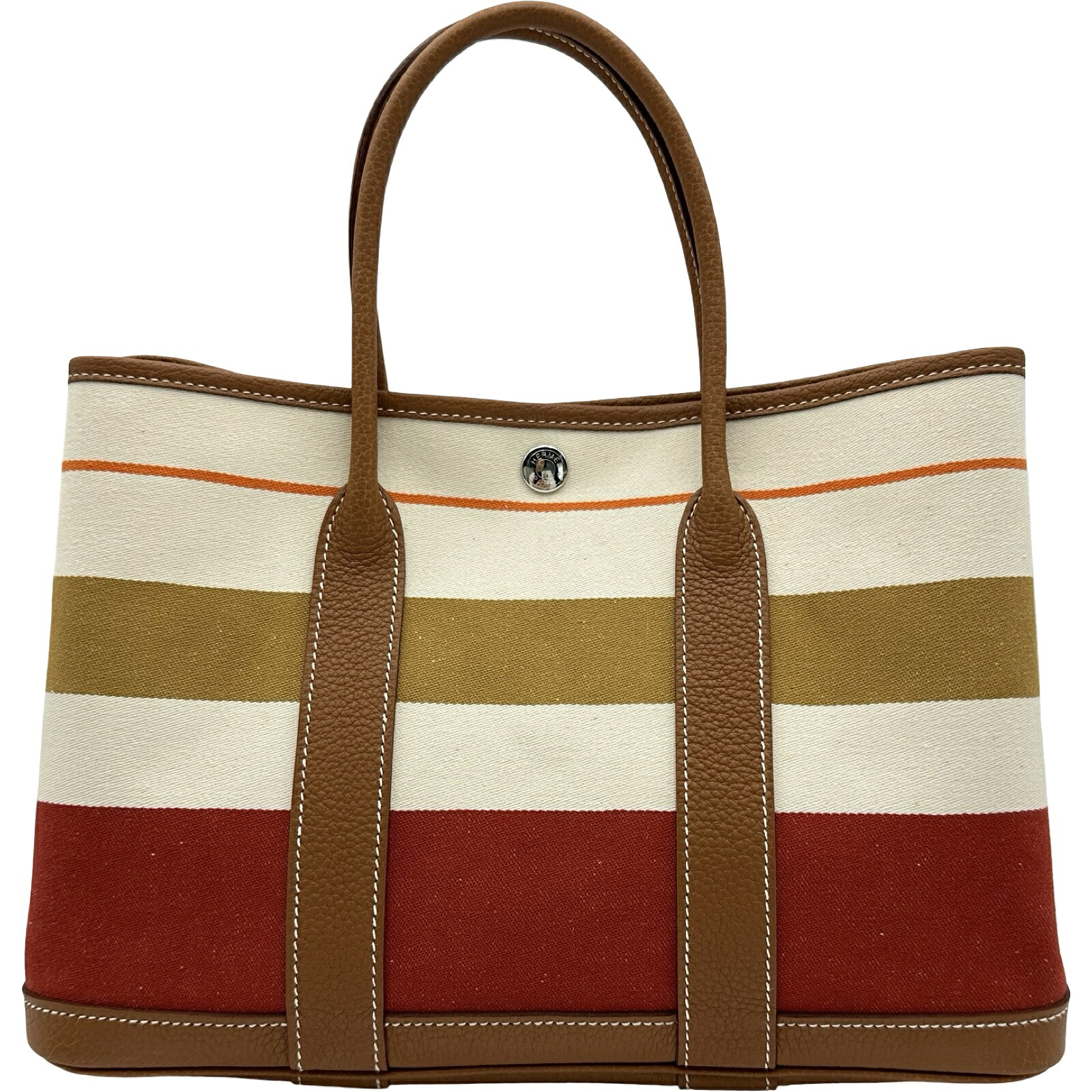 エルメス HERMES 園地寄り合いTPM Q目じるし 赤いこと/ゴールド しろがね色金具 ロカバール レディース ハンドバック【中古】