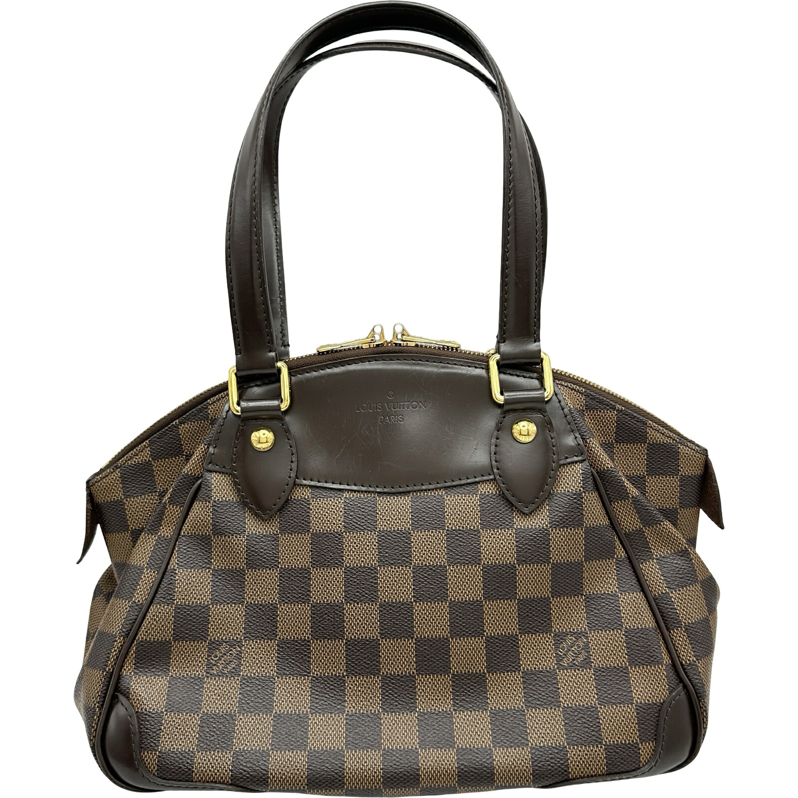 ルイ・ヴィトン LOUIS VUITTON ヴェローナPM N41117 赤銅色 ダミエ・エベヌ レディース ショルダーバッグ【中古】