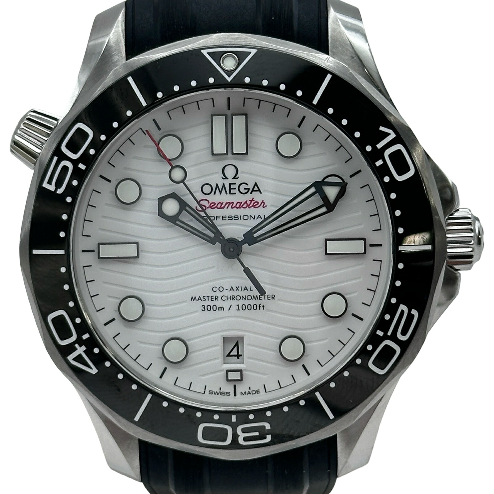 ゼロ OMEGA シーマスター ダイバー 300M コーアクシャル お師匠さんクロノメーター 210.32.42.20.04.001 白いこと ステンレス鋼スチール写真 自動小銃一巻き メンズ ウオッチ【中古】