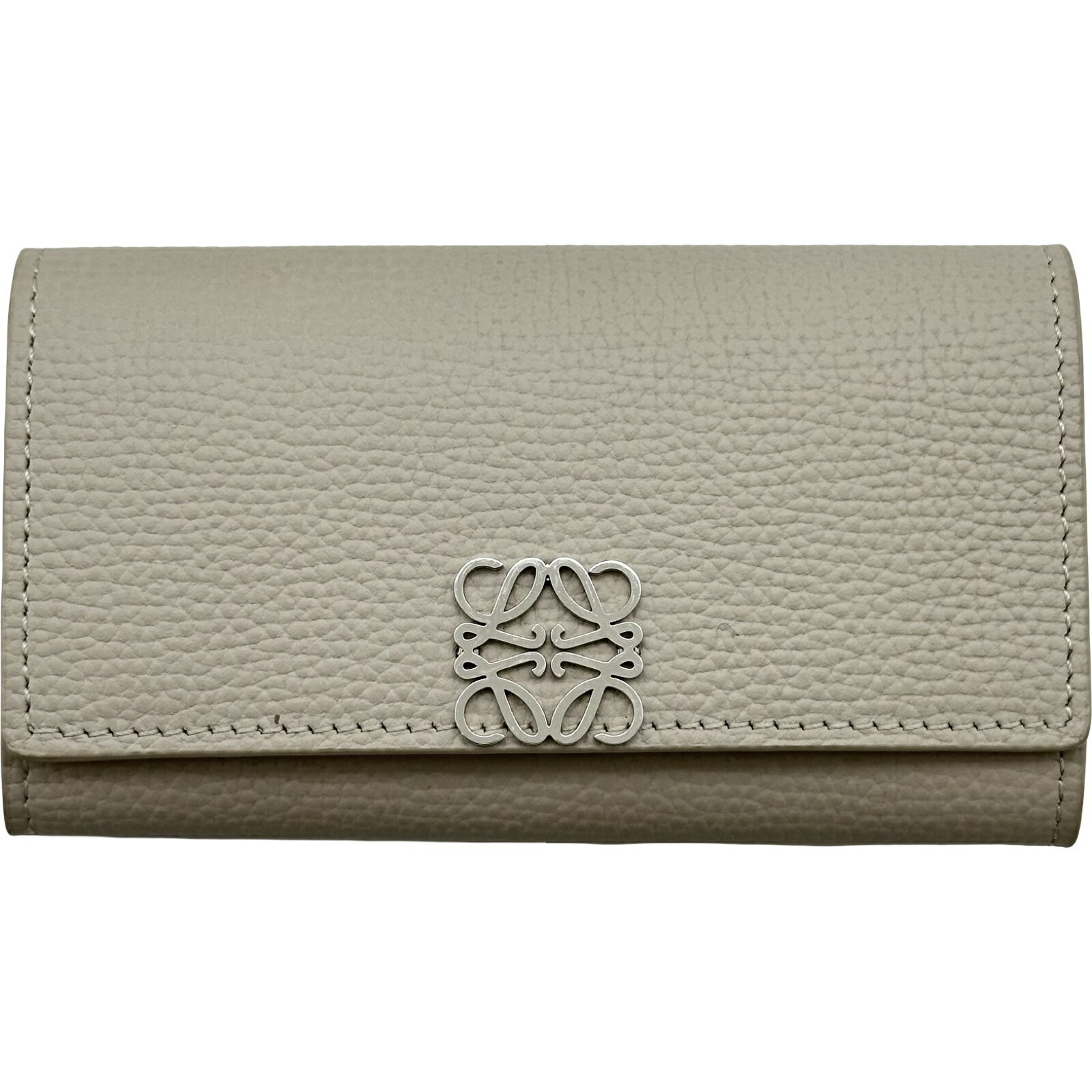 ロエベ LOEWE アナグラムキーケース C821K92X01 ともし火生きすだま グレインカーフ レディース 足がかり容れもの【中古】