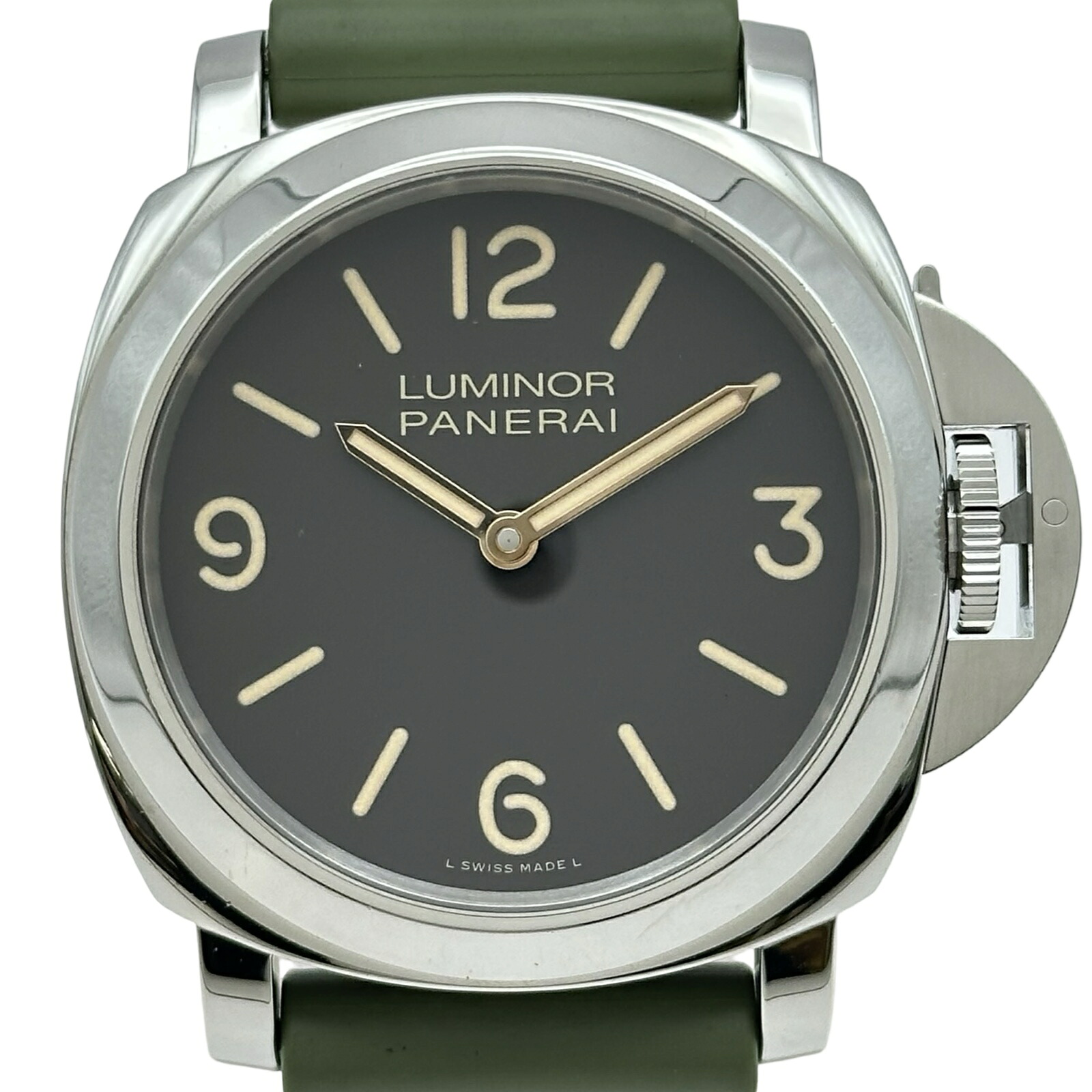 パネライ PANERAI ルミノール 軍事基地 領域2000本押さえる PAM00390 黒いこと ステンレス鋼スチール写真 手一巻き メンズ ウオッチ【中古】