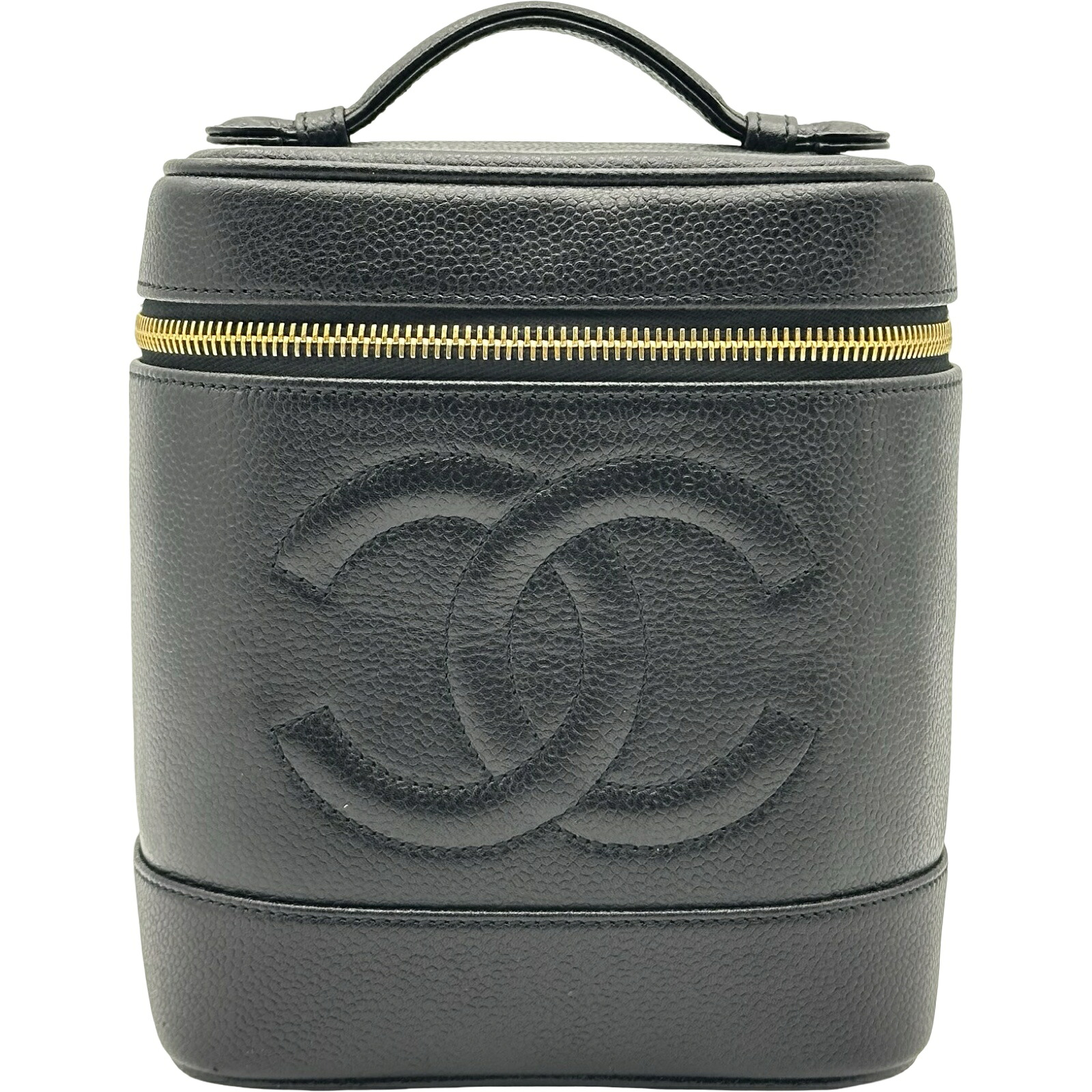 シャネル CHANEL ココマークバニティ A01998 4番台 黒いこと ゴールド金具 キャビア素はだ レディース ハンドバック【中古】