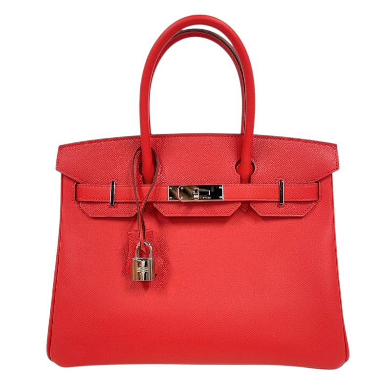 エルメス HERMES バーキン30 D刻印 (2019年製) ルージュクー シルバー金具 エプソン ユニセックス ハンドバッグ【中古】|OKURA(おお蔵)店