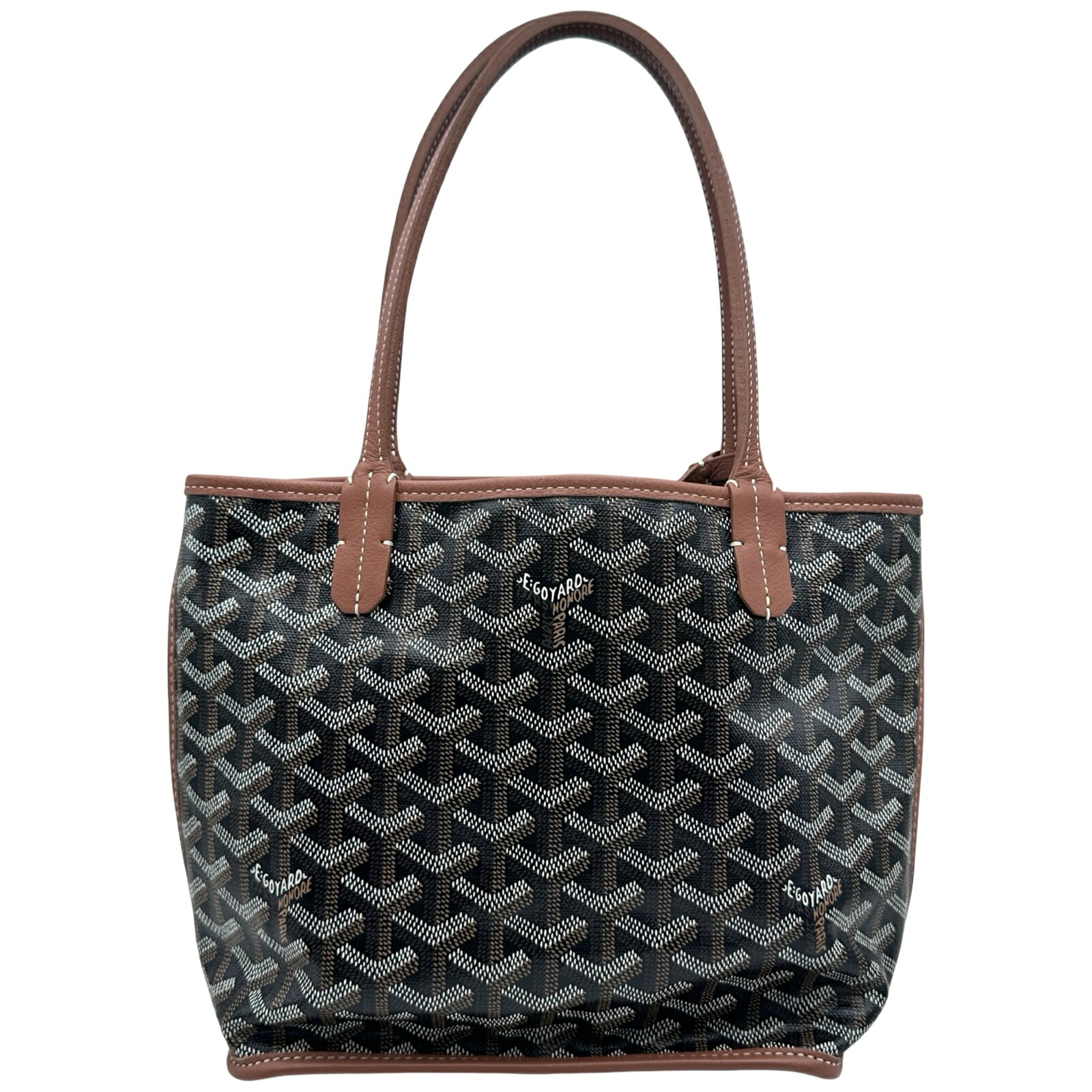 ゴヤール GOYARD アンジュ ミニ 赤銅色 ゴヤールディンキャンバス レディース ハンドバック【中古】