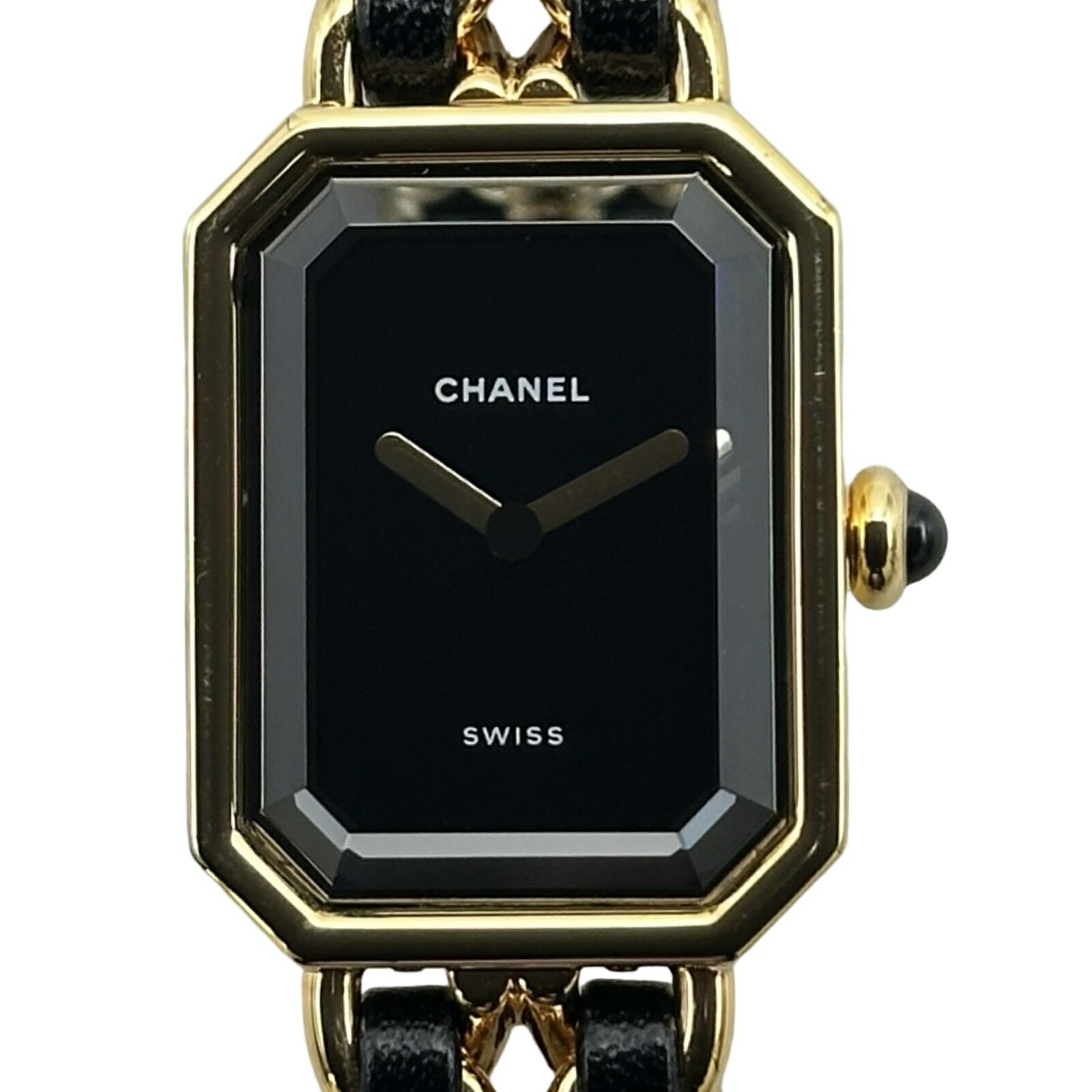 シャネル CHANEL プルミエール S H0001 黒いこと ゴールドメッキ 石英 レディース ウオッチ【中古】