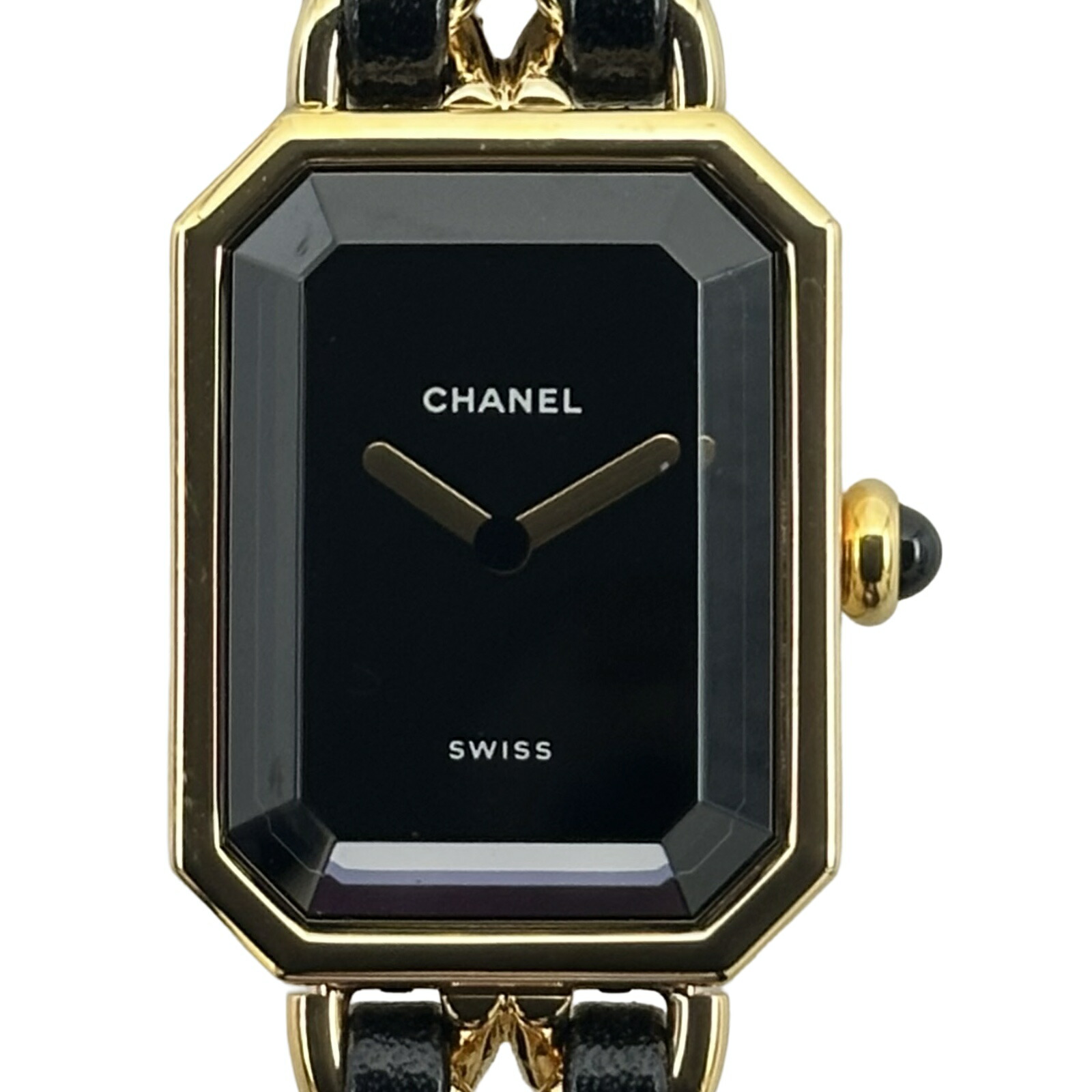 シャネル CHANEL プルミエール L H0001 黒いこと ゴールドメッキ 石英 レディース ウオッチ【中古】