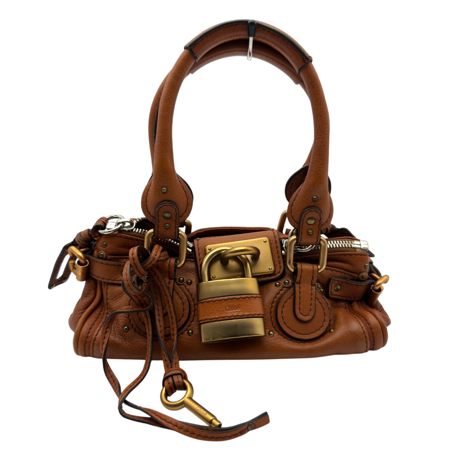 クロエ Chloe パディントン スモールバッグ ブラウン レザー レディース ハンドバッグ【中古】|OKURA(おお蔵)店