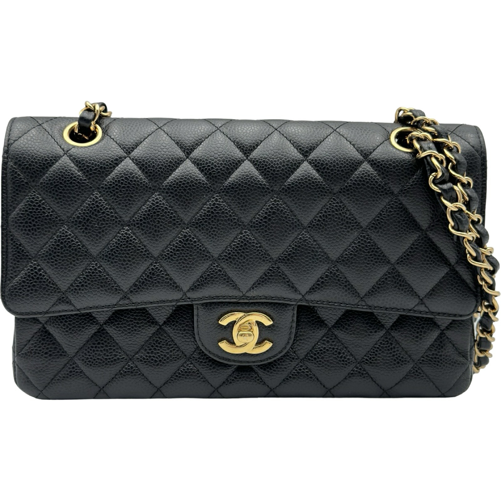 シャネル CHANEL マトラッセ25 A01112 21番台 ブラック ゴールド金具 キャビアスキン レディース ショルダーバッグ【中古】|OKURA(おお蔵)店