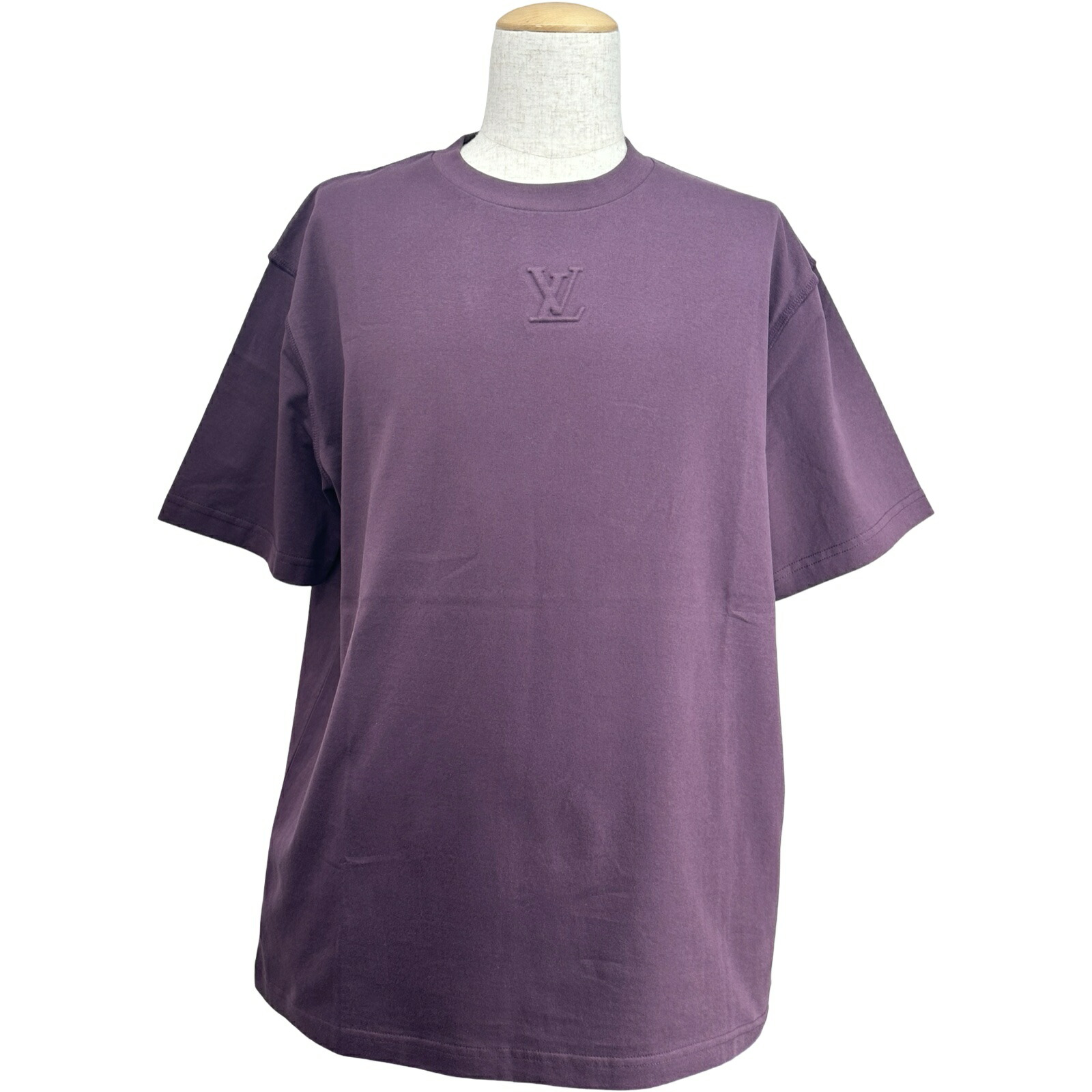 ルイ・ヴィトン LOUIS VUITTON LVエンボスロゴ半袖プルオーバー HNY55W パープル 綿織物 メンズ 半袖Ｔシャツ【中古】