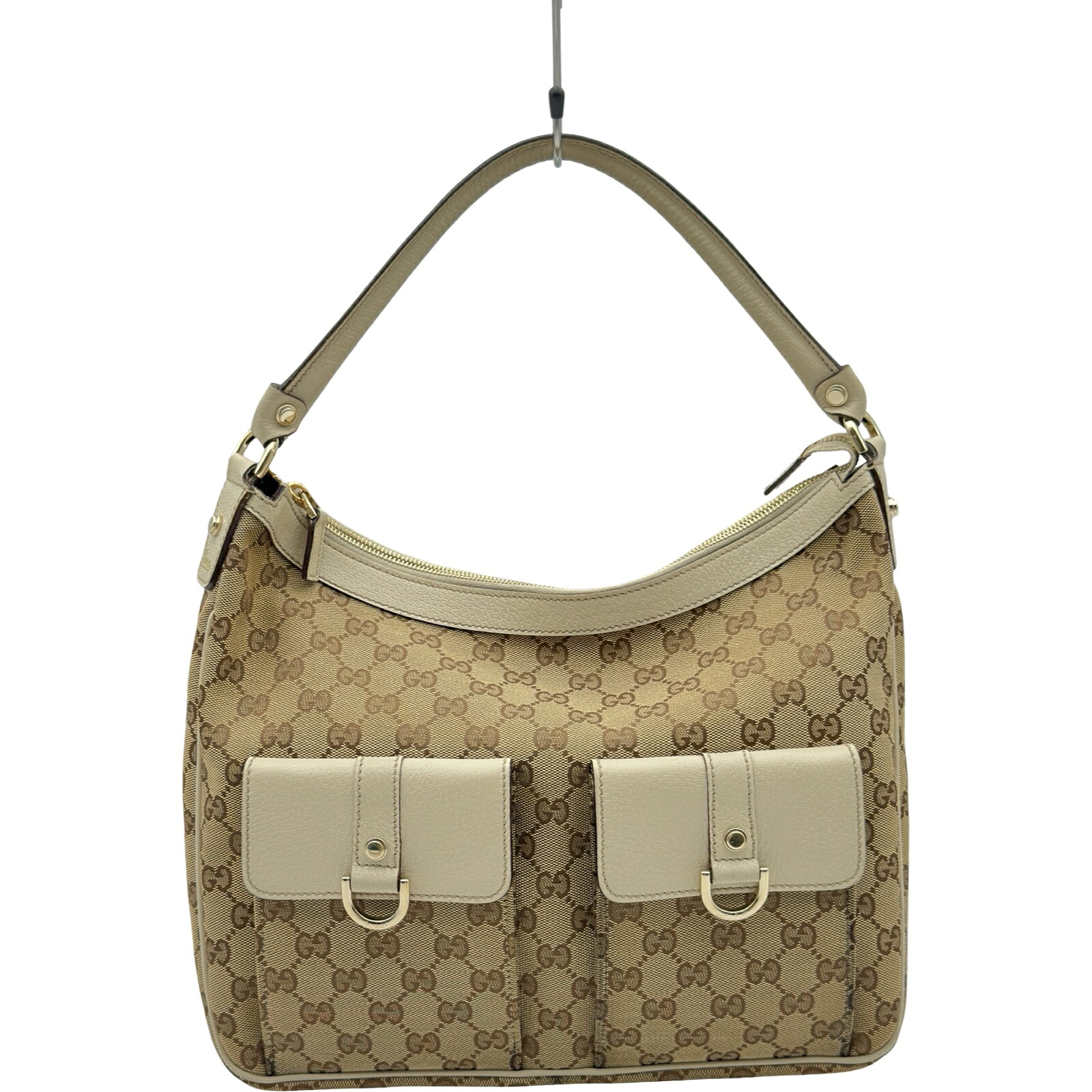 グッチ GUCCI GGキャンバス アビー セミショルダーバッグ 153025 アイボリー レディース トートバッグ【中古】｜OKURA（おお蔵）店