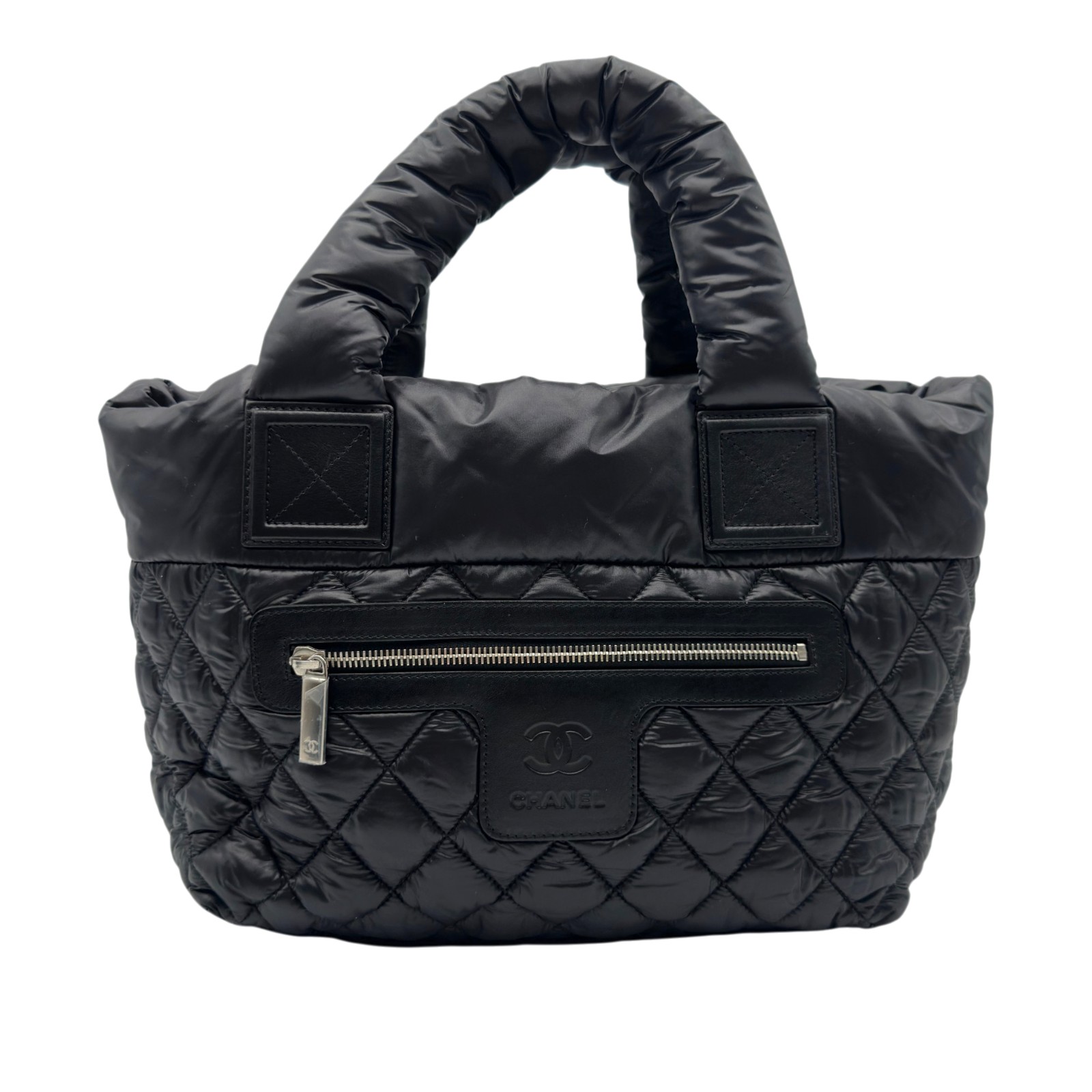 シャネル CHANEL コココクーン トートPM A48610 ブラック ナイロン レディース ハンドバッグ【中古】|OKURA(おお蔵)店