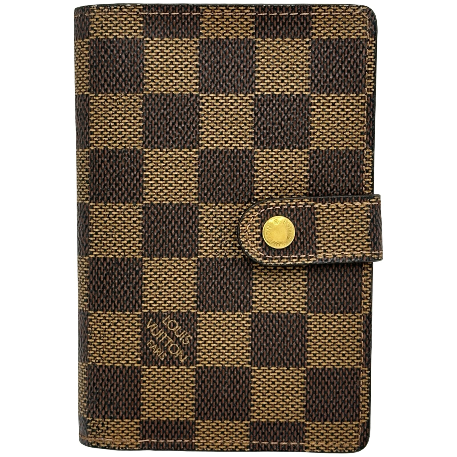 ルイ・ヴィトン LOUIS VUITTON ポルトフォイユ・ヴィエノワ N61664 赤銅色 ダミエ・エベヌ レディース 二つ折り紙入れ【中古】